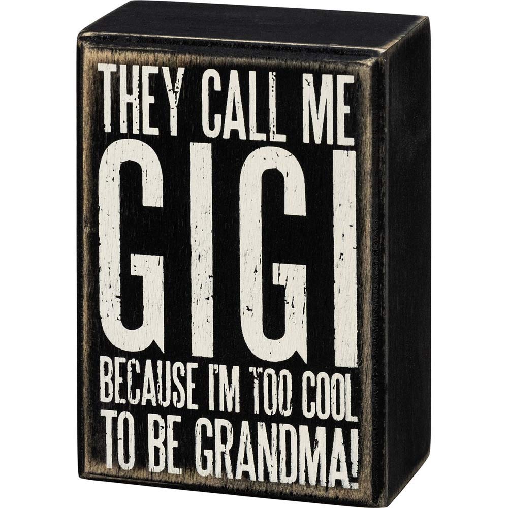 Primitives Box Sign - Call Me Gigi | Rustic Wooden Home Decor for Farmhouse, Kitchen & Entryway | Perfect Gift for Women & Homeowners