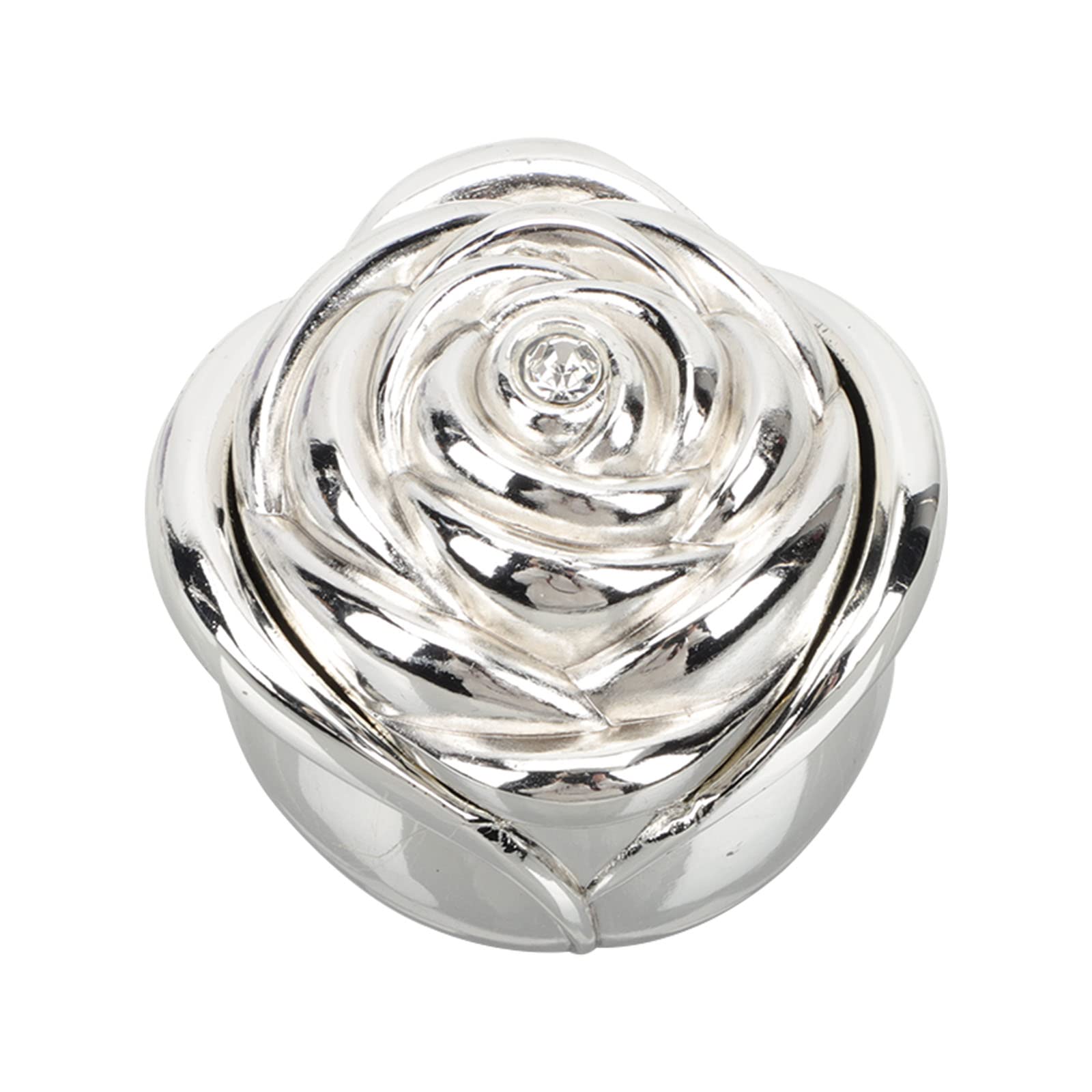 Elegant Rose Ring Box - European Style Jewelry Storage Case for Earrings & Rings | Alloy Ring Holder for Engagement, Wedding & Proposal | Perfect Gift for Brides & Couples | Jewelry Organization, Proposal Surprises & Wedding Accessories | Ideal for Romantic Proposals, Bridal Showers & Anniversary Gifts