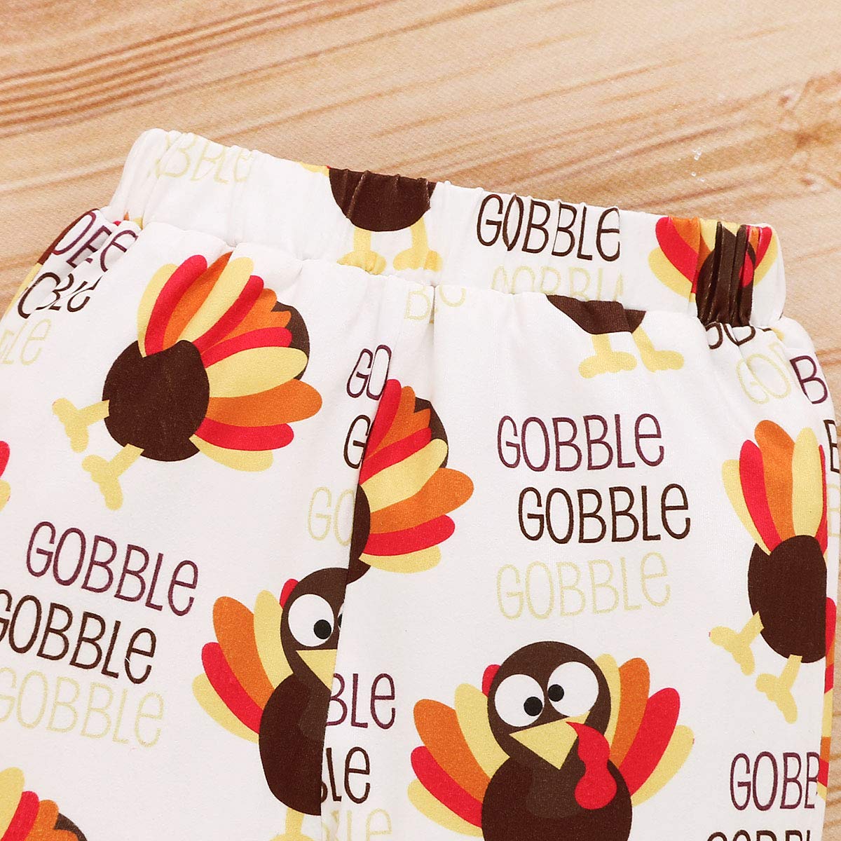 Thanksgiving Baby Boy Outfit - Turkey Print Toddler Clothes for Holiday Photos