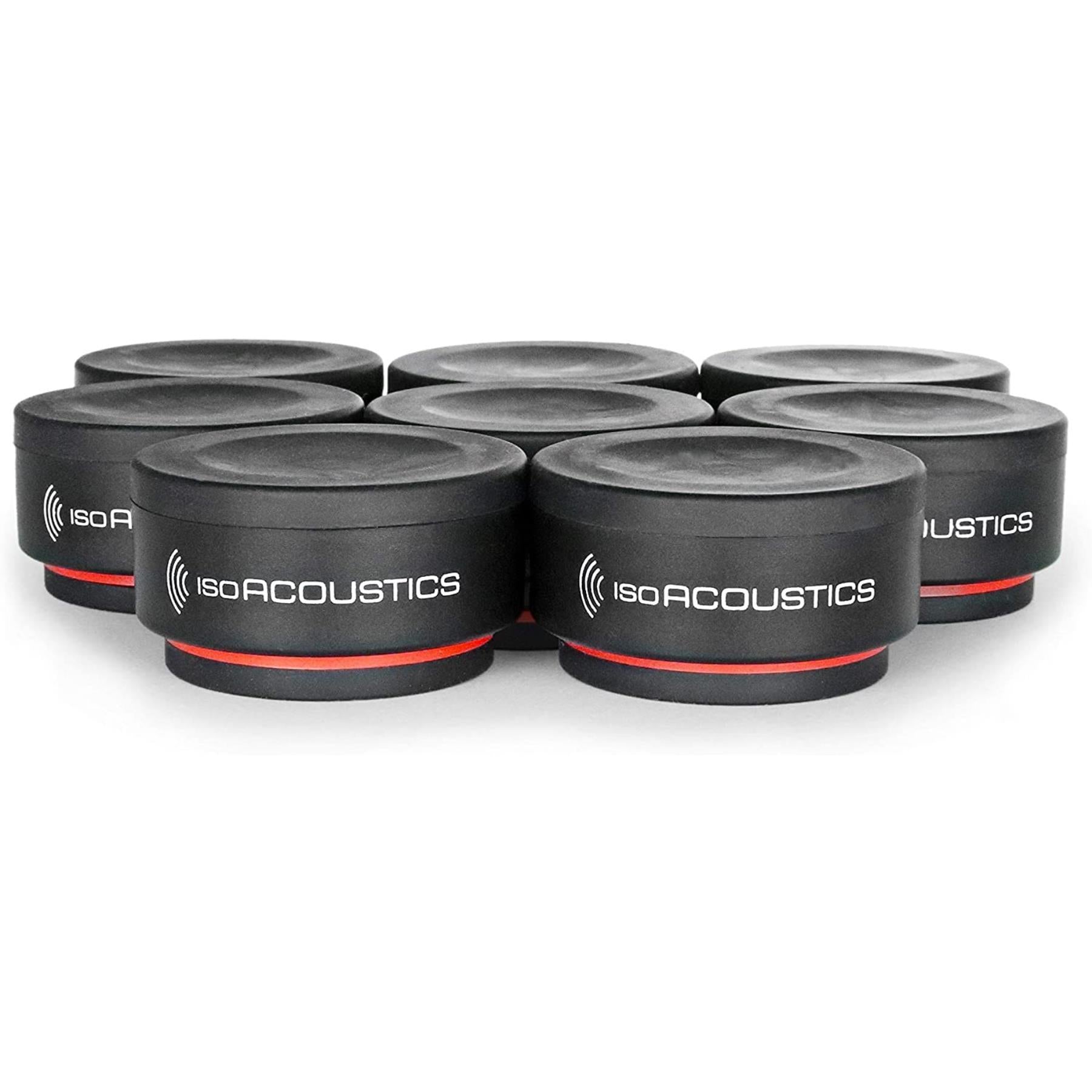 IsoAcoustics Iso Puck Mini Acoustic Isolators - 8 Pack (6 lbs Max/Unit) for Speaker Isolation & Vibration Control - Perfect for Studio Monitors, Bookshelf Speakers, and Hi-Fi Audio Systems