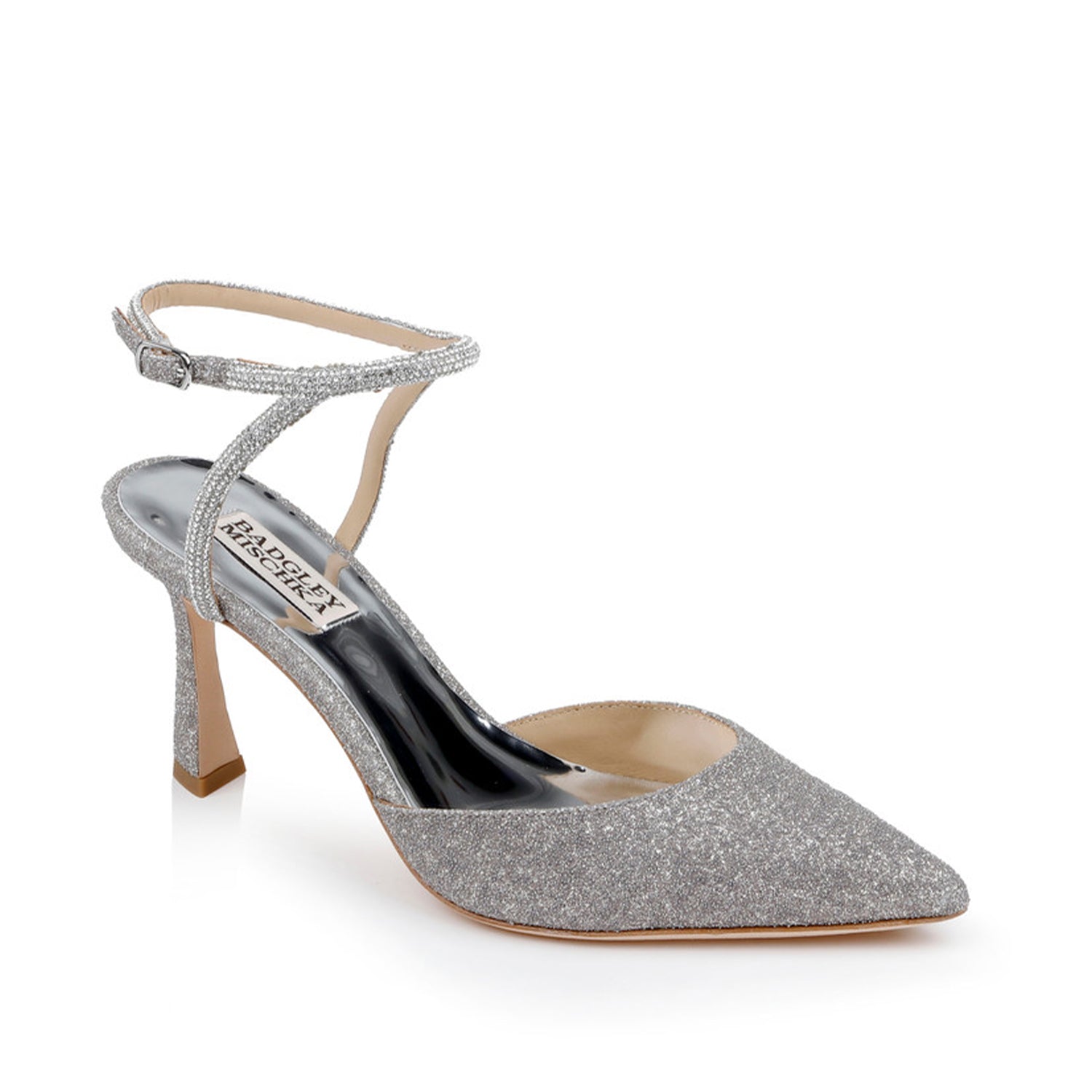 Badgley Mischka Women's Kamilah Silver Evening Heels - Perfect for Weddings, Prom & Formal Events