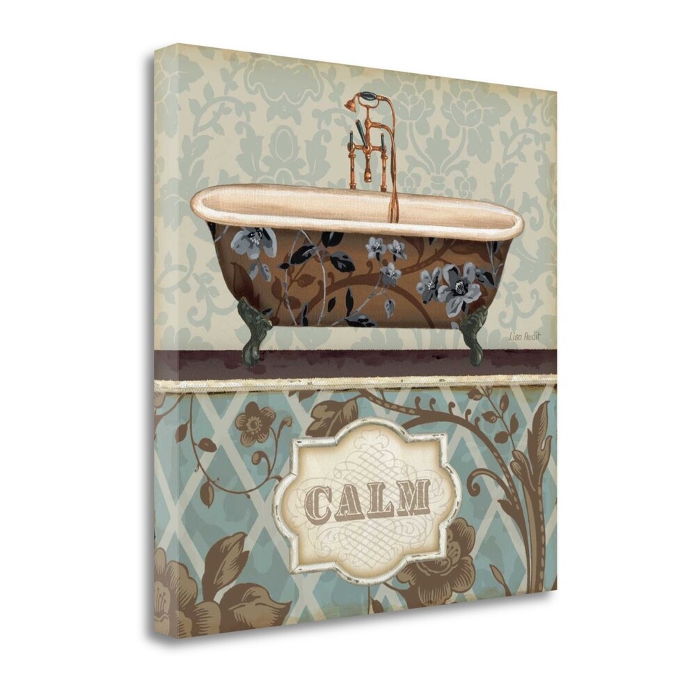 Bathroom Bliss II By Lisa Audit - Premium Fine Art Giclee Print on Gallery Wrapped Canvas, Ready to Hang Wall Decor for Bathroom, Living Room & Bedroom