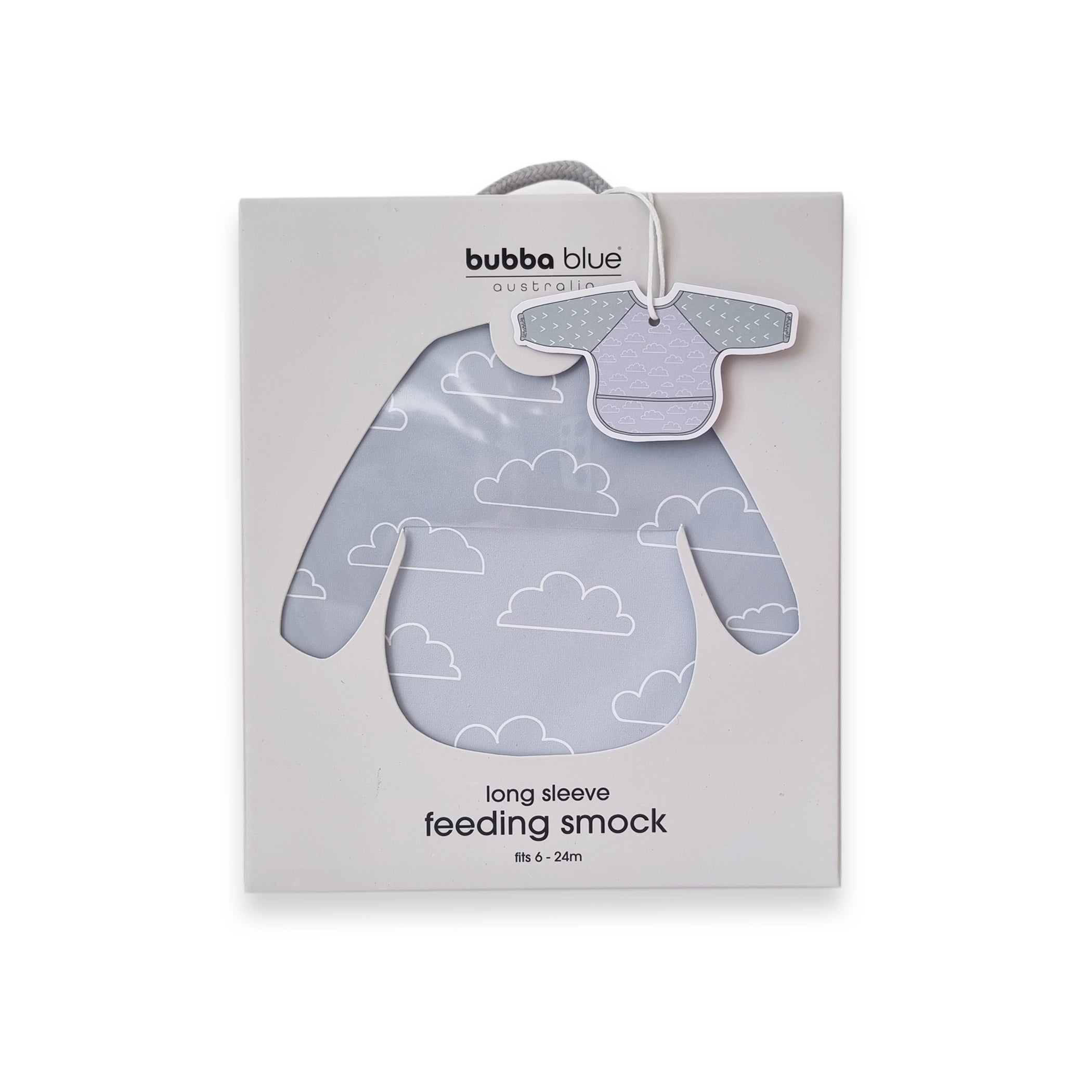 Nordic Smock Bib for Babies - Sky Blue & Mint Green - Waterproof & Adjustable for Mealtime & Playtime