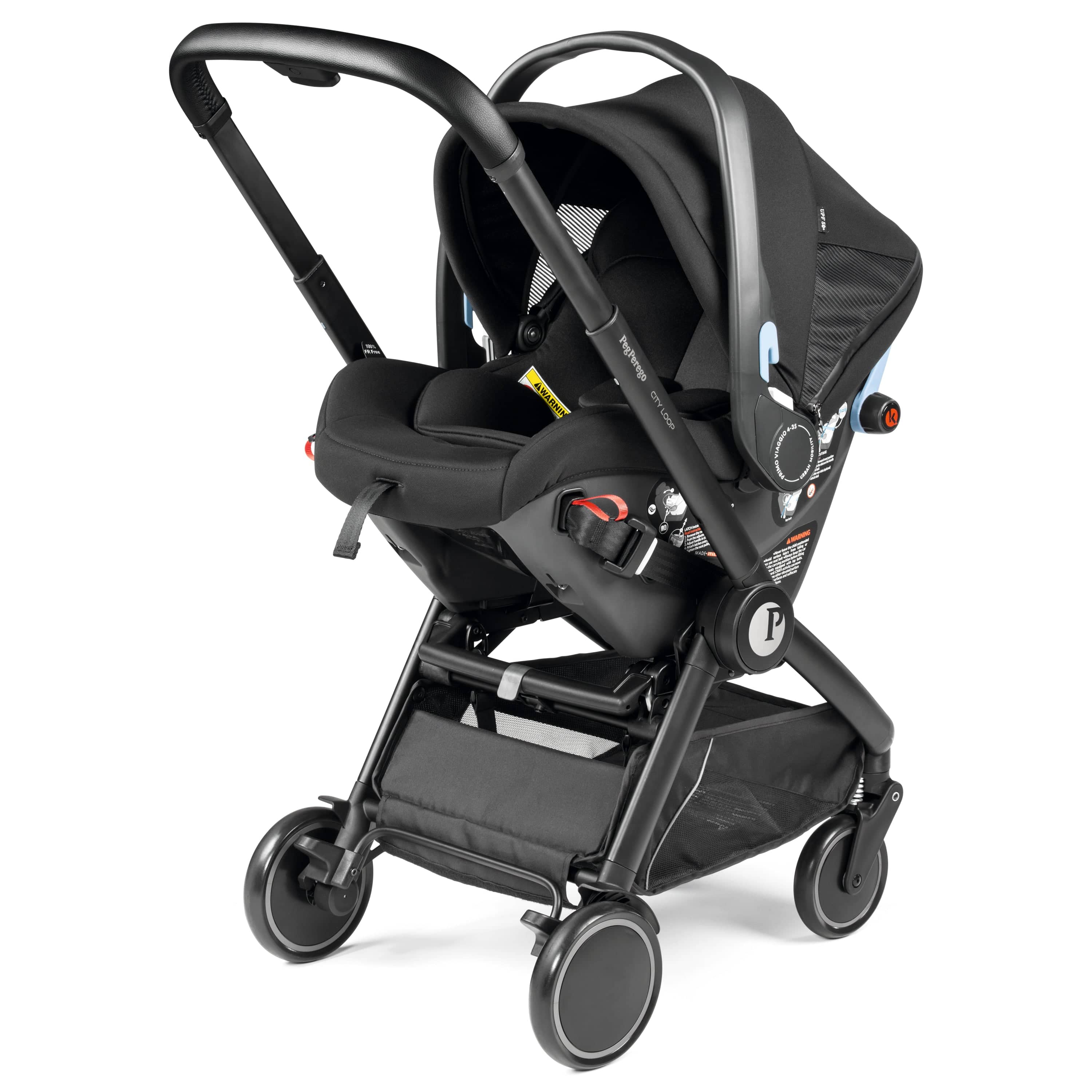 Peg Perego City Loop + Urban Mobility Infant Car Seat & Stroller Travel System - Safe & Comfortable Baby Carrier for Newborns to Toddlers - Perfect for Shopping, Travel & Daily Outings