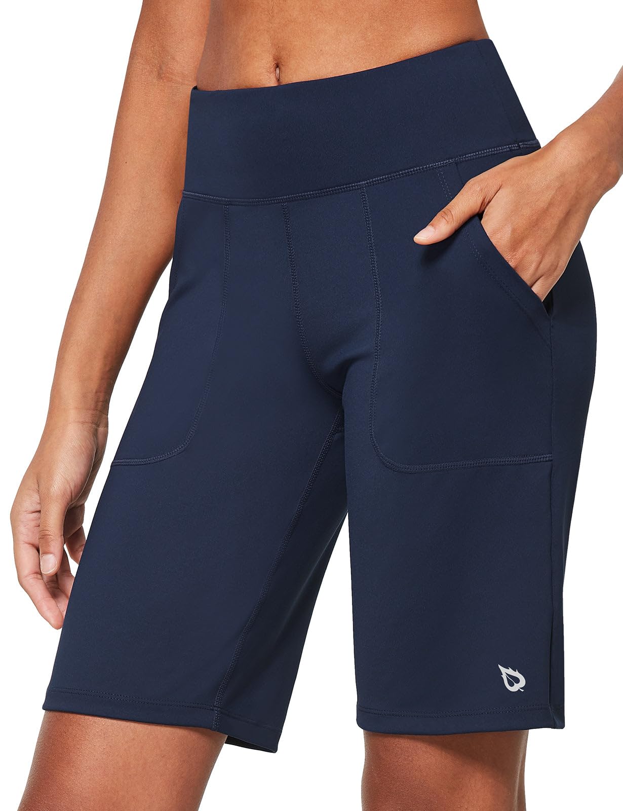 BALEAF Women's High Waisted Bermuda Long Shorts 10