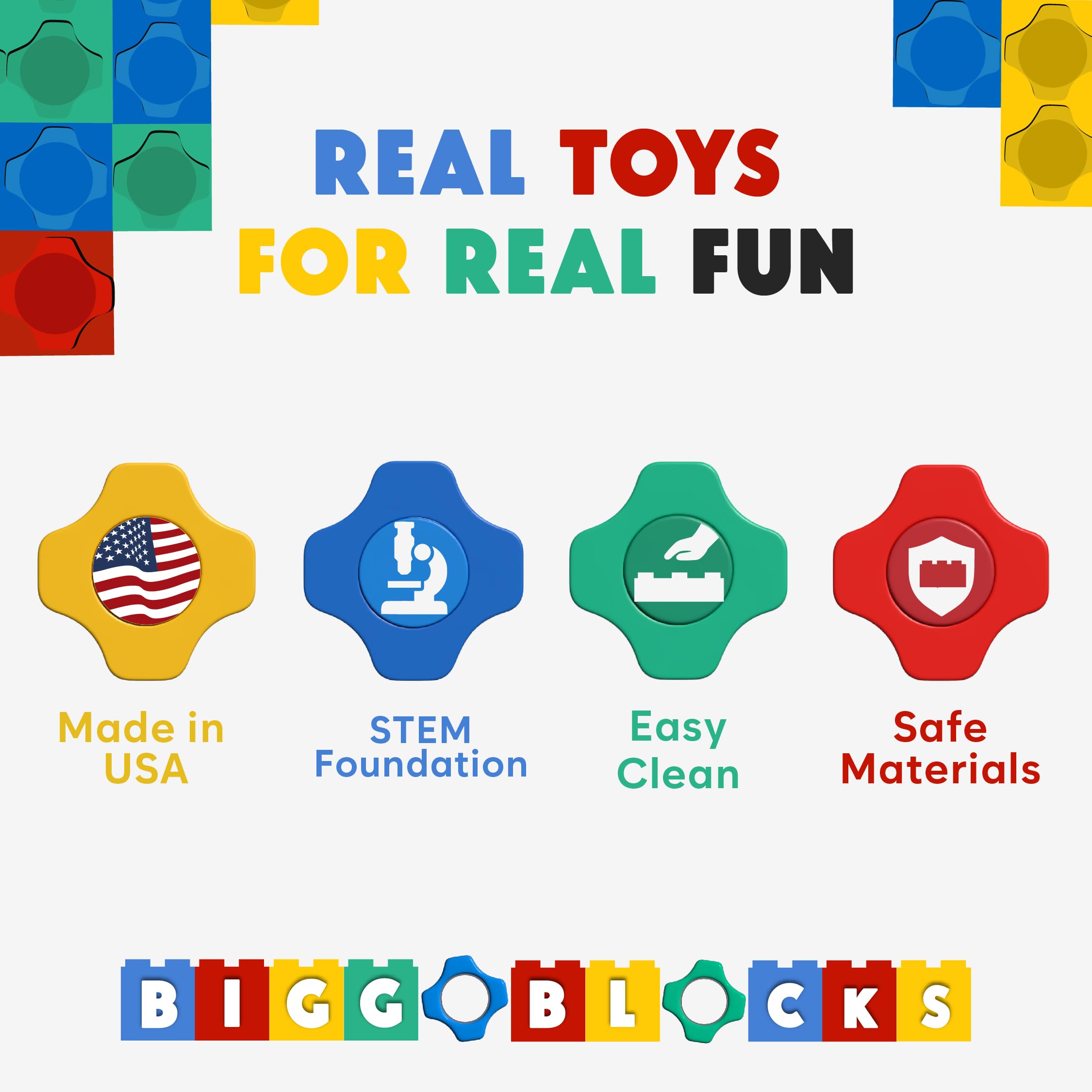 Jumbo Building Blocks for Kids Ages 4-8 - 96 Piece Large Construction Blocks Set for Indoor & Outdoor Play - STEM Learning Toys for Preschoolers & Toddlers - Perfect for Creative Play, Classroom Activities & Birthday Gifts