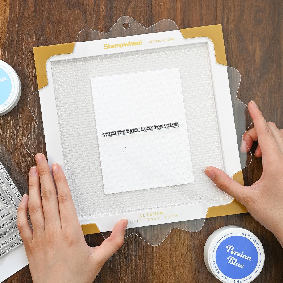Stampwheel Square Grid Flip Plate - Non-Slip Baking Mat for Cookies, Pastry & Dough - Perfect for Home Bakers & Professional Kitchens