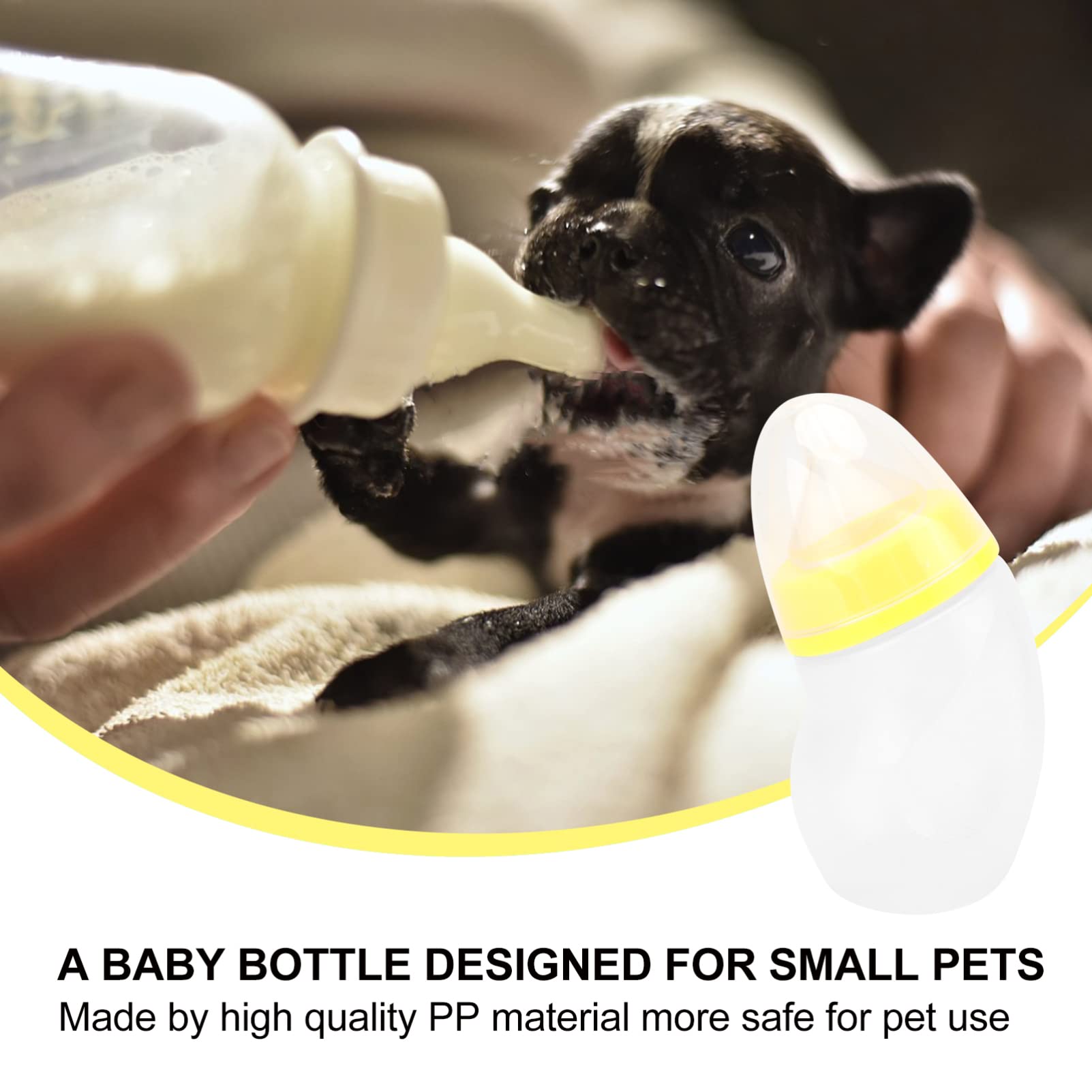 Totority Pet Nursing Bottle - Kitten & Puppy Feeding Bottle for Milk & Water - BPA-Free Small Animal Nurser for Cats, Dogs, and Newborn Pets - Perfect for Orphaned Kittens, Puppies, and Small Animal Care