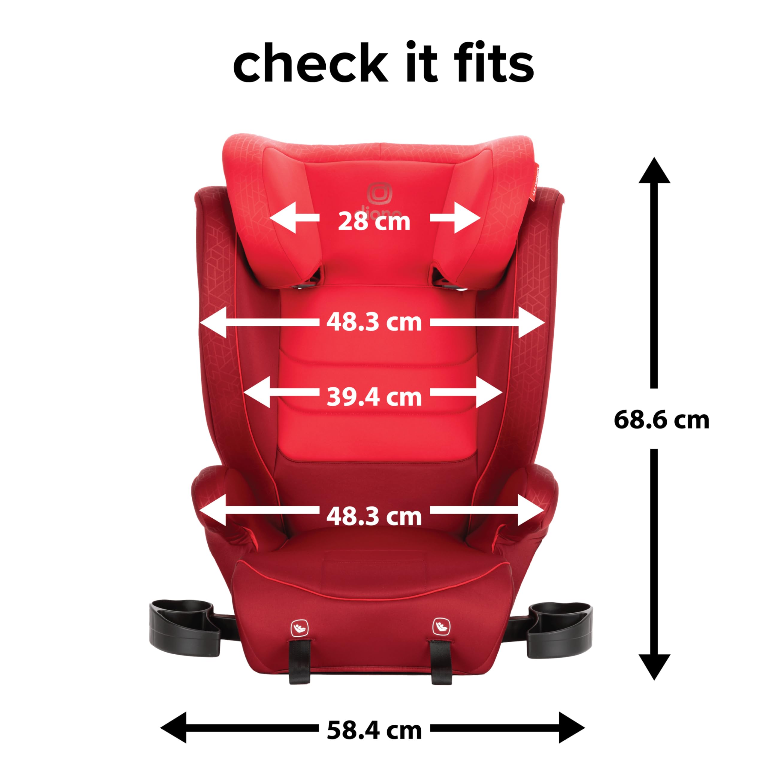 Diono Monterey 2XT Latch 2-in-1 High Back Booster Car Seat with Expandable Height & Width - Side Impact Protection for Kids 5-12 Years (8 Year Warranty) | Red | Perfect for School Drop-offs & Family Road Trips