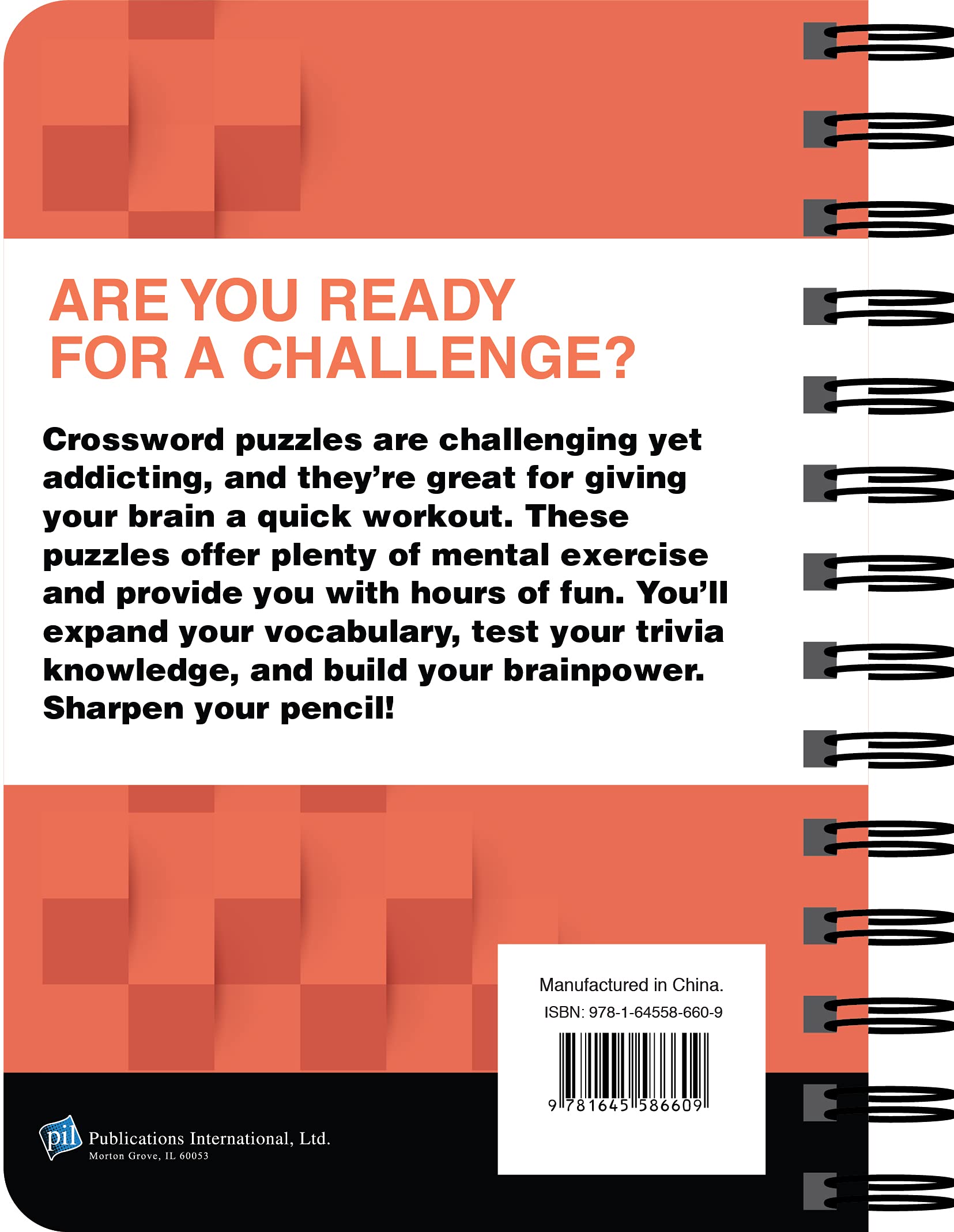 Brain Games - To Go - Crossword Challenge Book for Adults - Travel & Commute Entertainment - Fun Mental Exercise for Road Trips, Airplane & Waiting Rooms