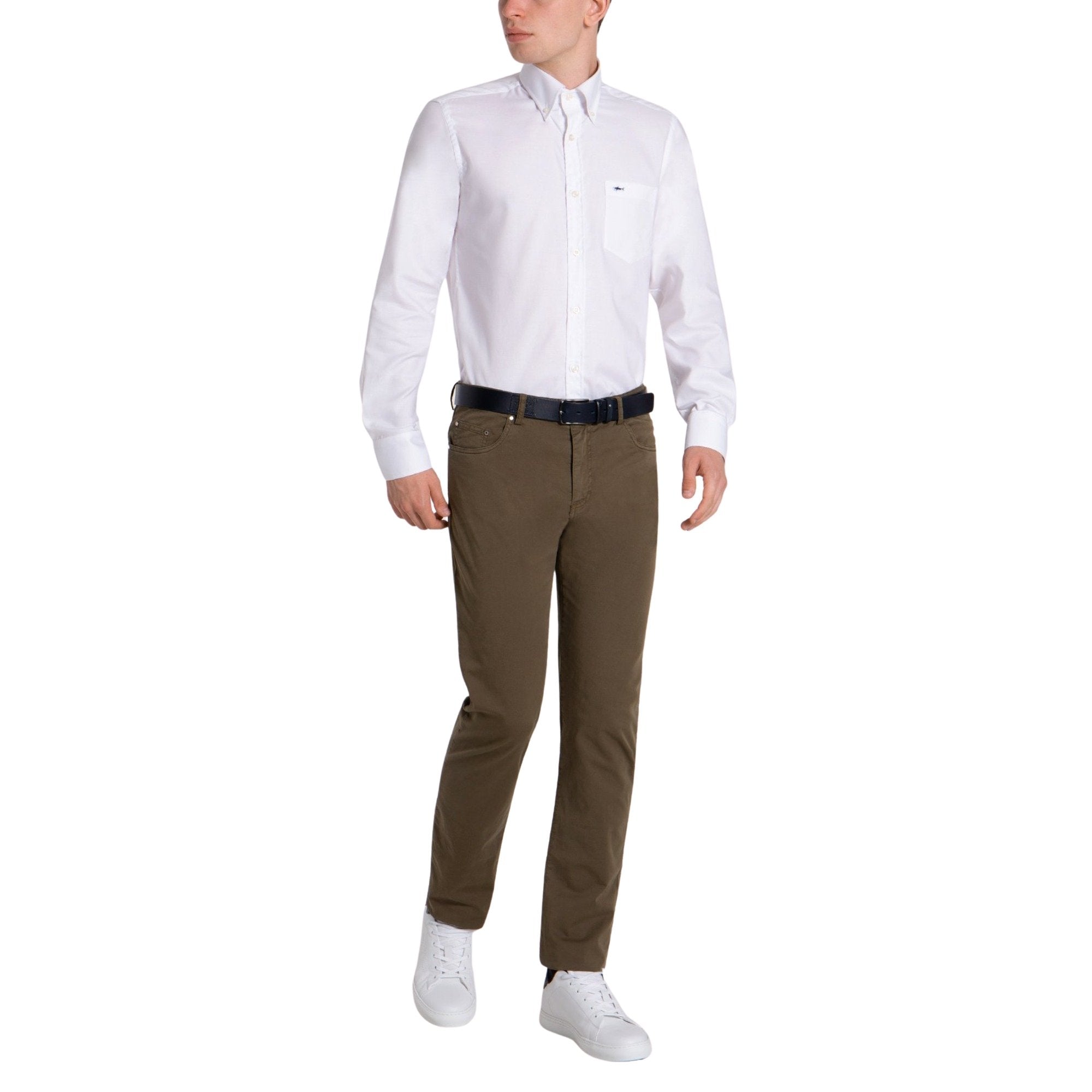 PAUL&SHARK Men's Classic Oxford Cotton Shirt - Slim Fit Casual Button Down Dress Shirt for Business, Office & Everyday Wear