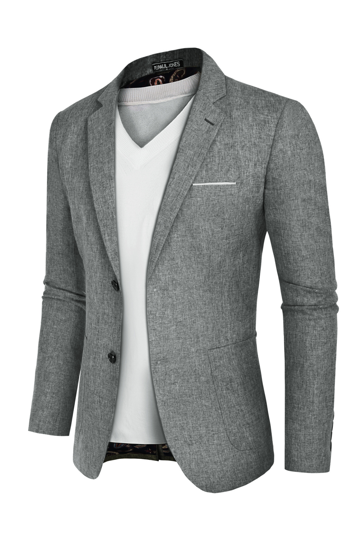 Paul Jones Men's Lightweight Casual Sport Coat Blazer - 2 Button Business Jacket for Office, Weddings & Formal Events