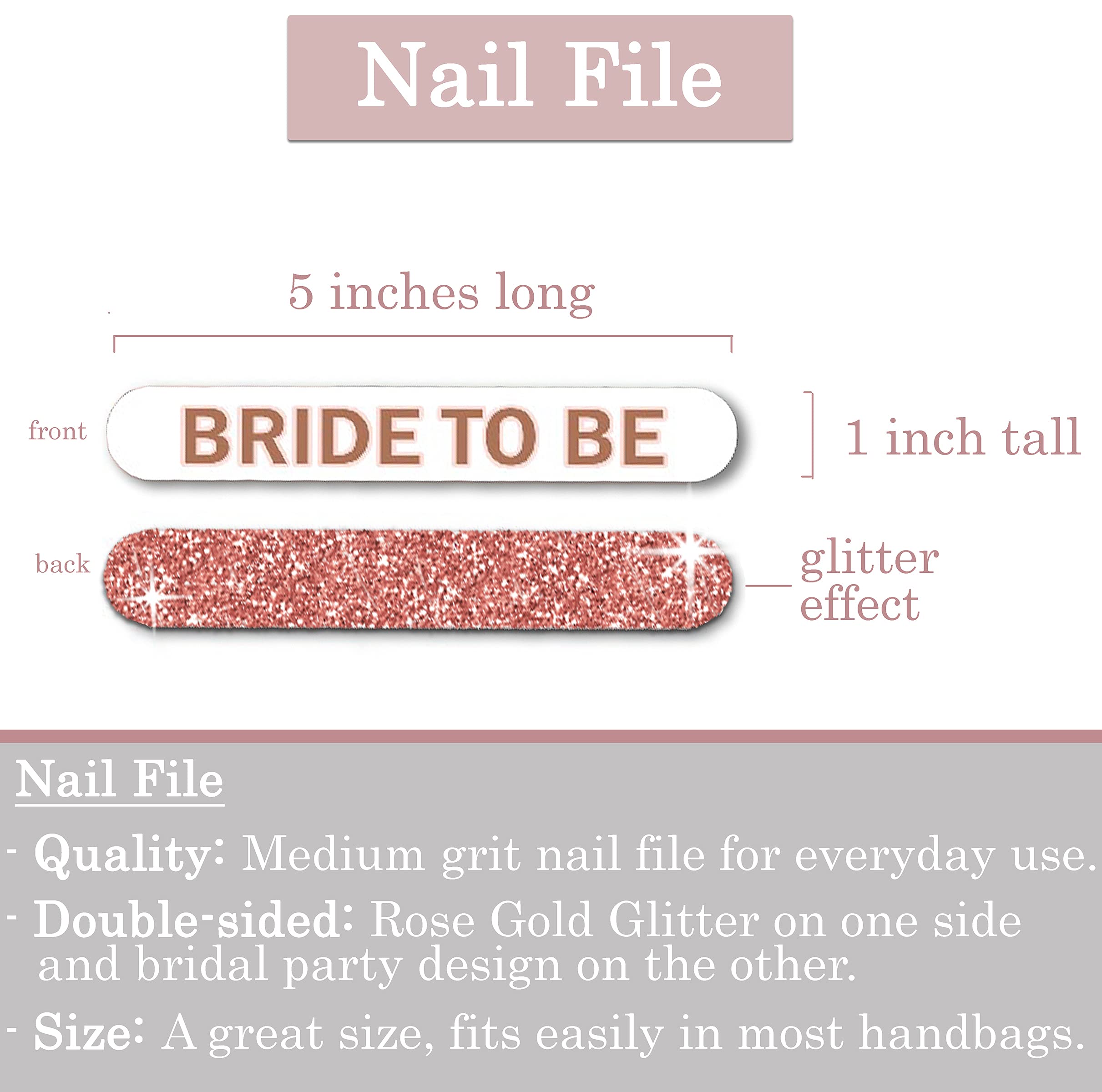 8-Piece Bridesmaid Proposal Gift Set - Personalized Nail Files & Emery Boards for Wedding Party Favors - Perfect for Bridal Showers, Bachelorette Parties & Thank You Gifts
