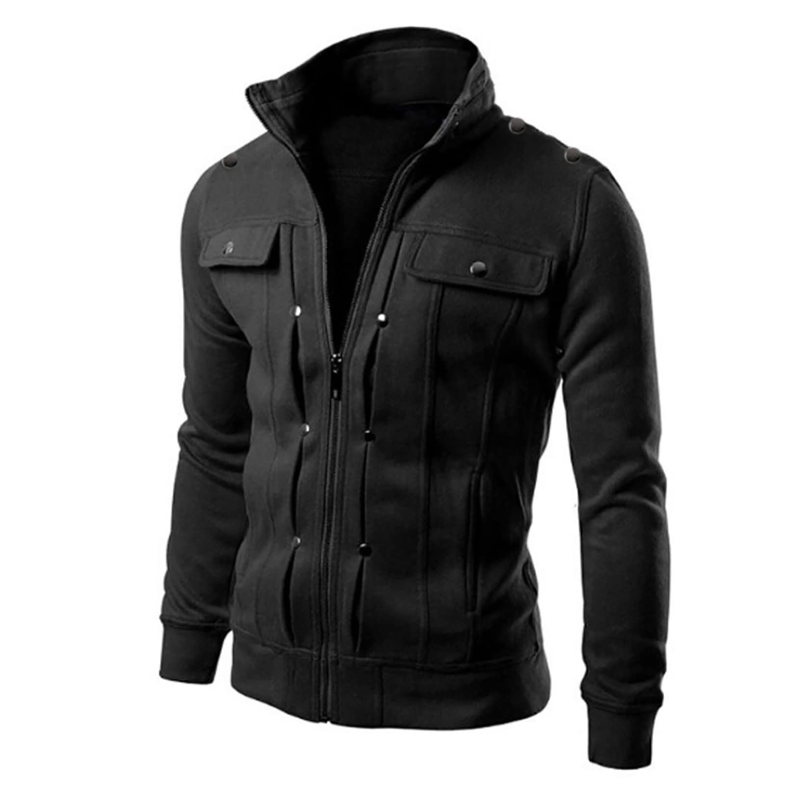 COOFANIN Men's Lightweight Winter & Fall Jacket - Big & Tall Work Jacket with Multiple Pockets | Casual Dress Jacket for All Seasons | Perfect for Outdoor Work, Hiking & Daily Wear