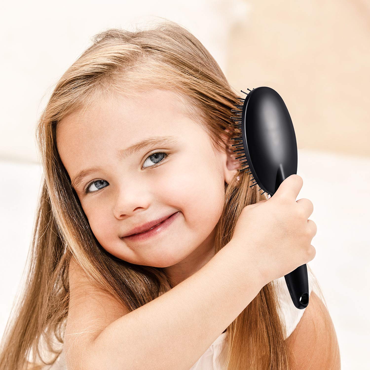 12-Piece Hair Brush Comb Set with Paddle, Detangling, Airbag Massage & Roller Brushes - Styling Combs for Wet, Dry, Curly & Straight Hair (Black) - Perfect for Salon, Home & Travel Hair Care