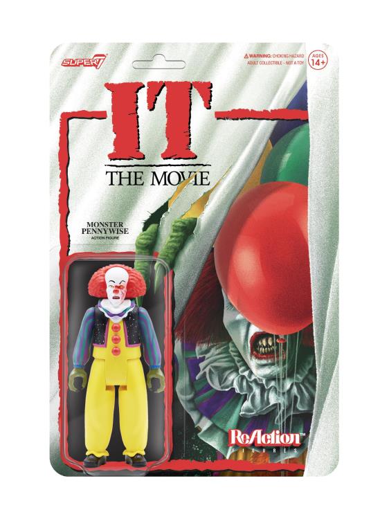 ReAction IT Pennywise Monster Action Figure - Collectible Horror Toy for Fans & Scary Movie Decor