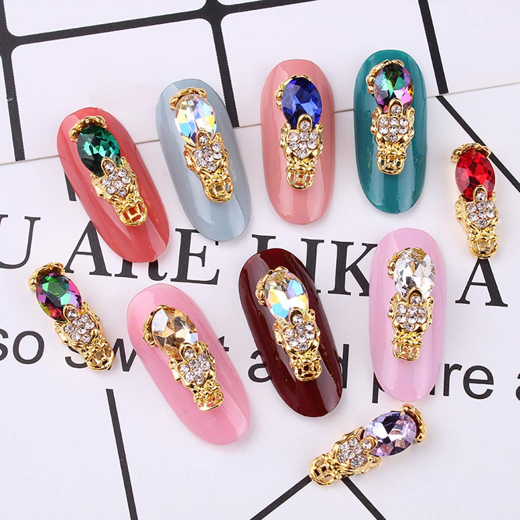 SOWUNO 20PCS Nail Charms Rhinestones for Nail Art - DIY Nail Decorations, Spring Festival Nail Accessories - Perfect for Manicures, Nail Salons & Home Nail Art Kits