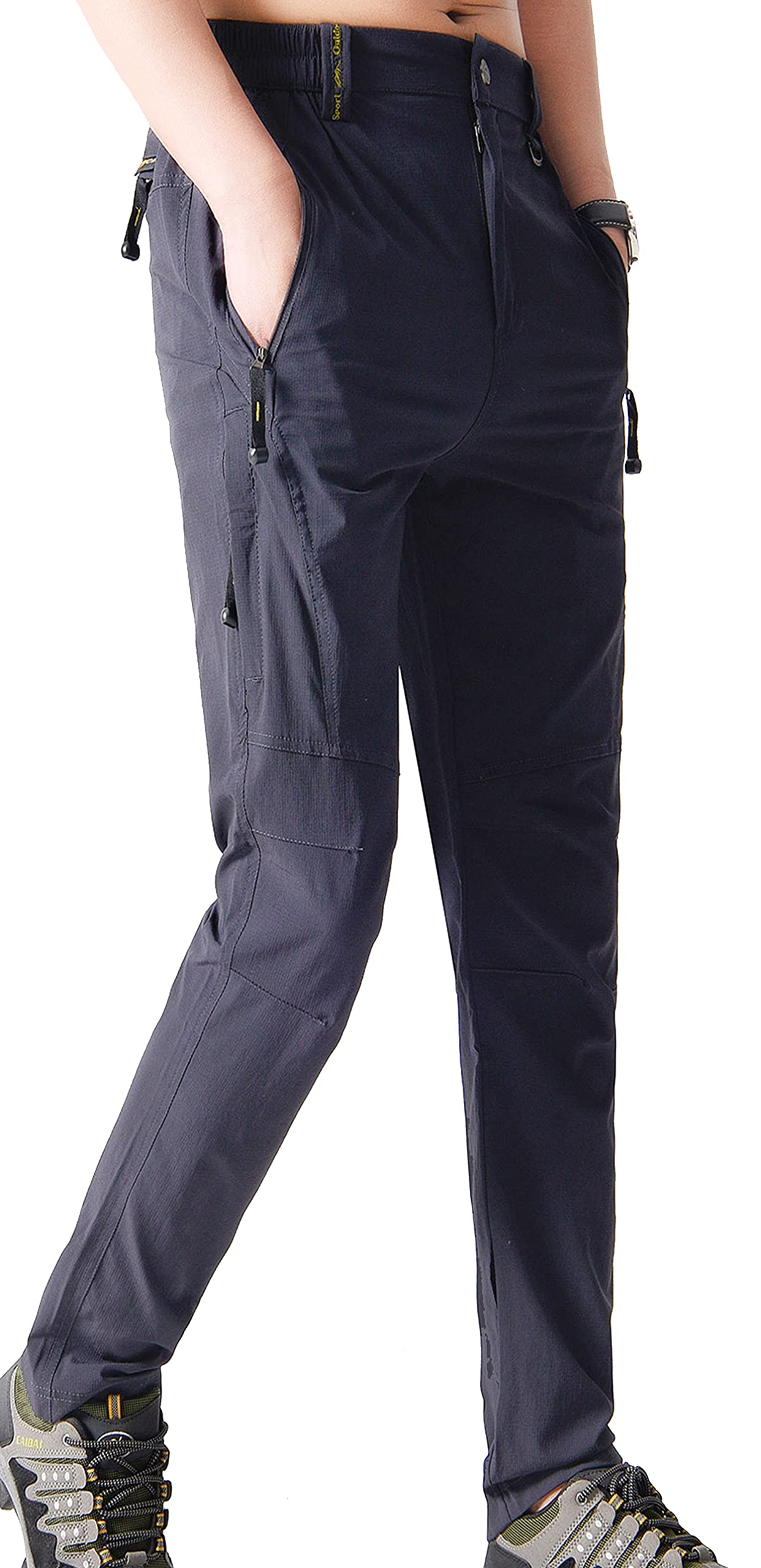 Men's Windproof Quick-Drying Outdoor Pants - Lightweight Hiking & Travel Trousers for Camping, Running & Adventure Activities