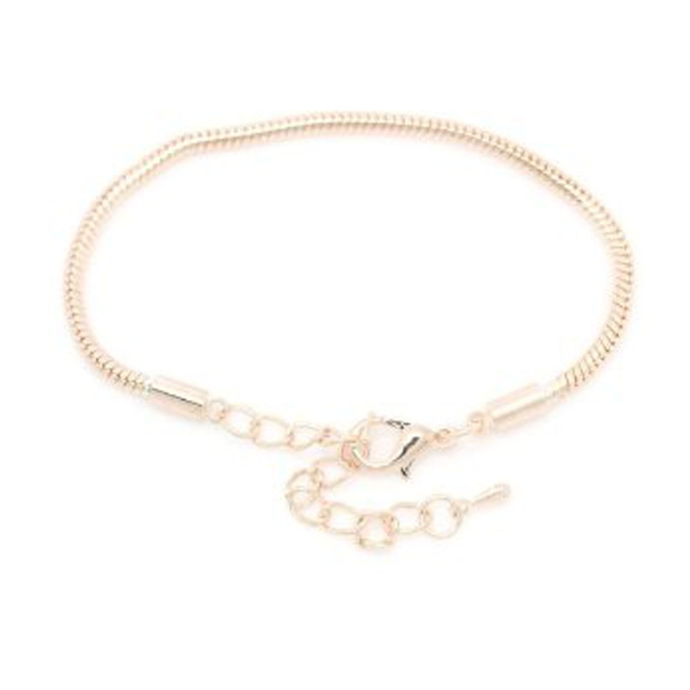 Sparkling Rose Gold Snake Chain Bracelet with Lobster Clasp - Elegant Jewelry for Women, Perfect for Parties, Dates & Special Occasions
