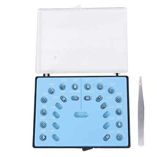 Amosfun High-Quality Metal Self-Ligating Dental Brackets - 1PC Orthodontic Tool Kit for Teeth Straightening & Fake Braces | Perfect for DIY Teeth Alignment, Cosplay, and Dental Practice