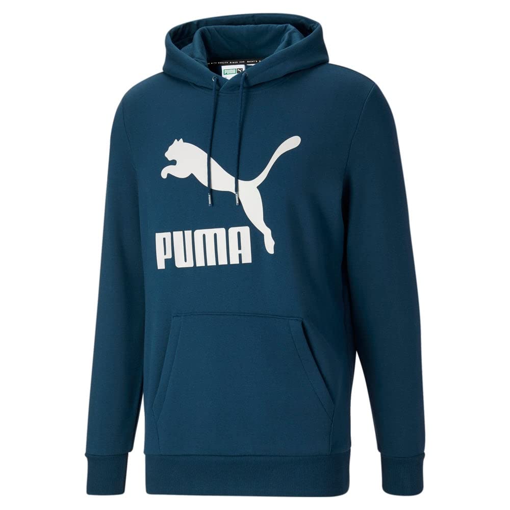 PUMA Men's Classics Fleece Hoodie - Soft & Comfortable Pullover Sweatshirt for Casual Wear, Gym, and Outdoor Activities