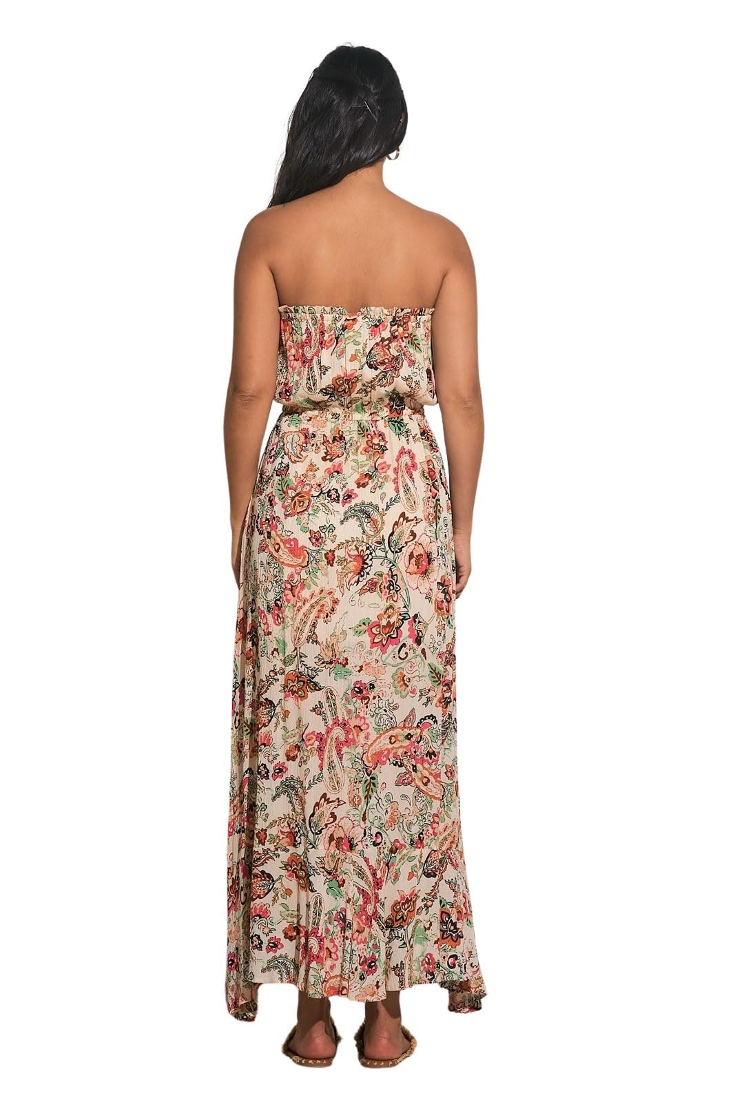 Strapless Maxi Cover-Up Dress - Lightweight Beach Cover Up for Women, Summer Swimwear, Pool Party, Vacation Outfit