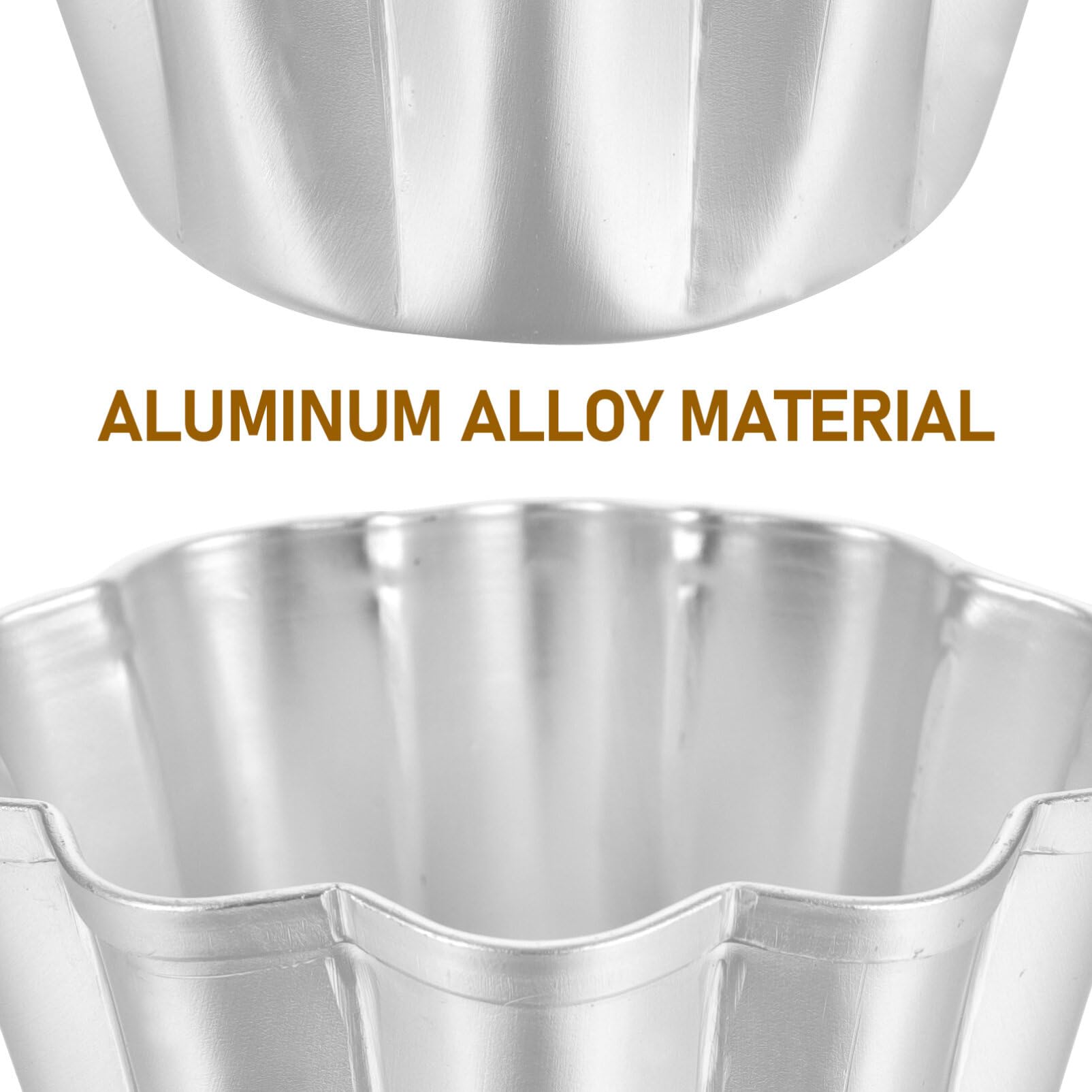 6-Piece Aluminum Egg Tart Molds - Mini Pie Tins, Tart Pans & Cupcake Baking Cups for Home Baking | Perfect for Desserts, Puddings & Pastries