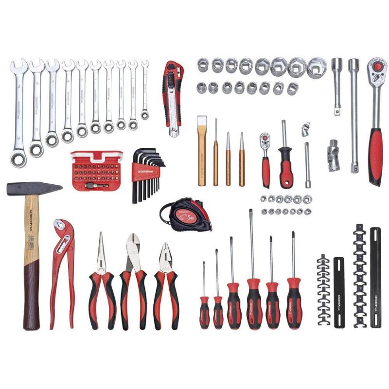 Gedore R21650108 108-Piece Professional Tool Set in Durable Tool Case - Perfect for Mechanics, DIY Projects & Home Repairs