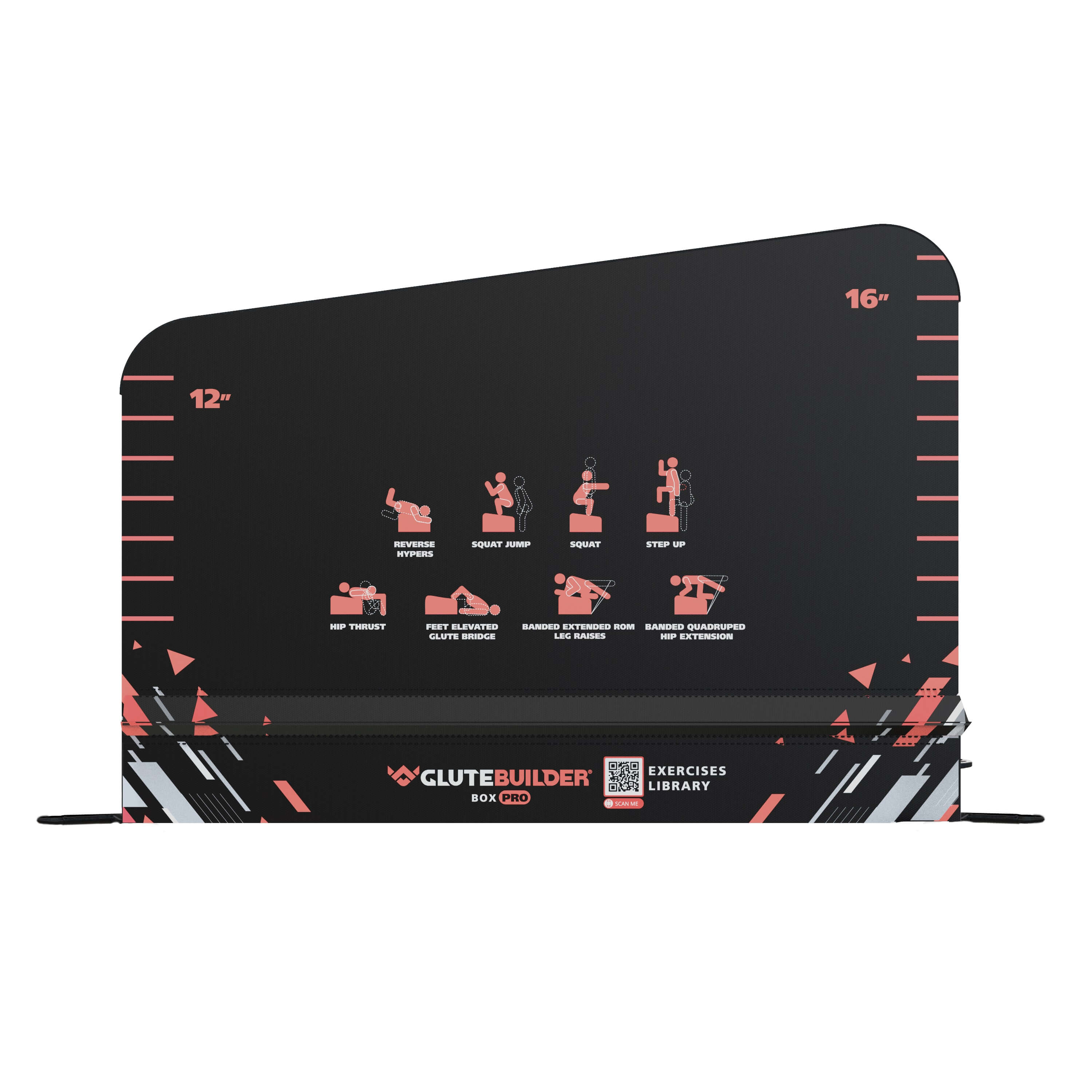 GluteBuilder Box Pro - Premium Glute Workout Equipment for Home & Gym - Perfect for Squats, Hip Thrusts & Strength Training