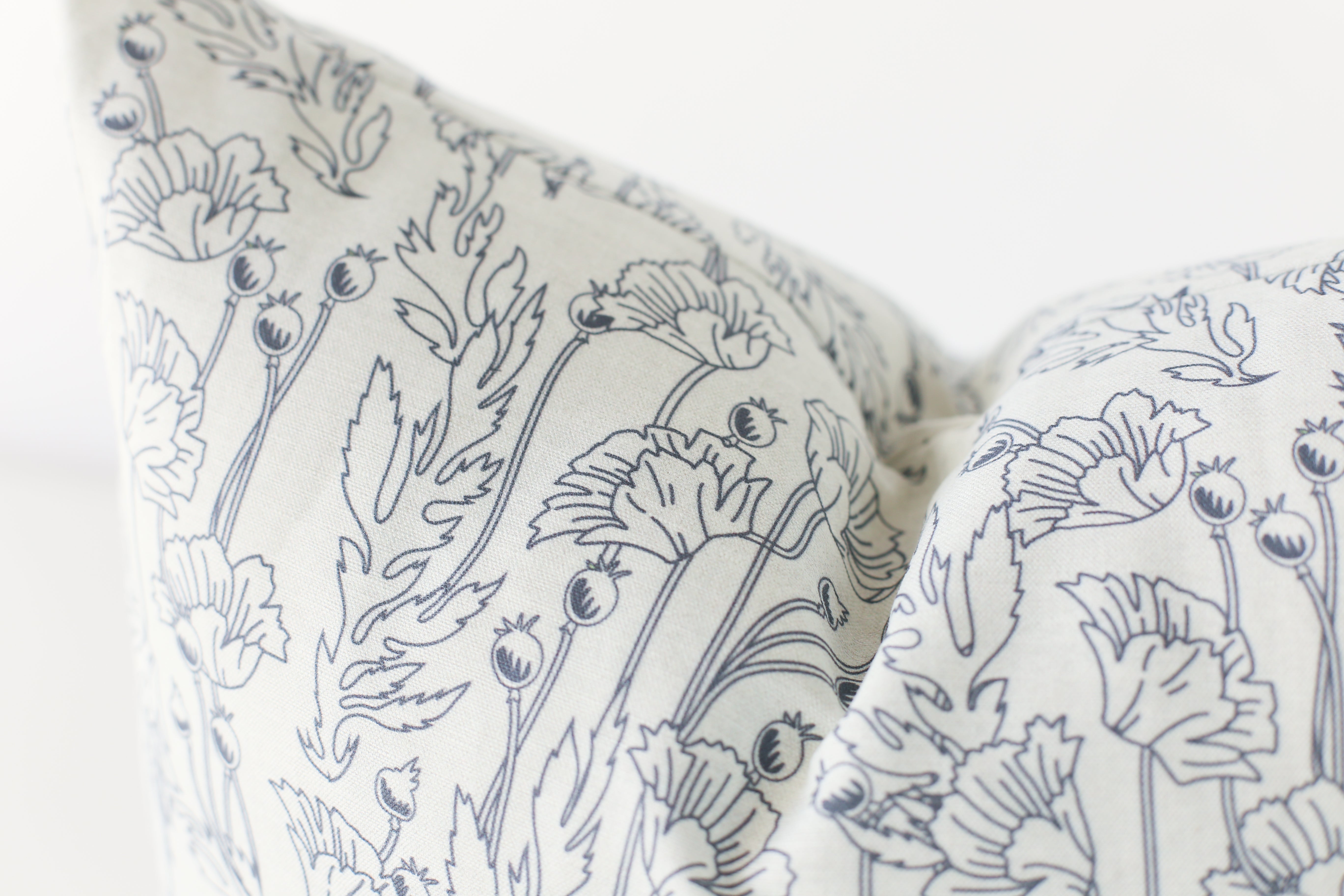 Premium Blue Poppy Pillow Cover - Soft Decorative Cushion Case for Sofa, Bed & Home Decor - 18x18 Inches - Machine Washable