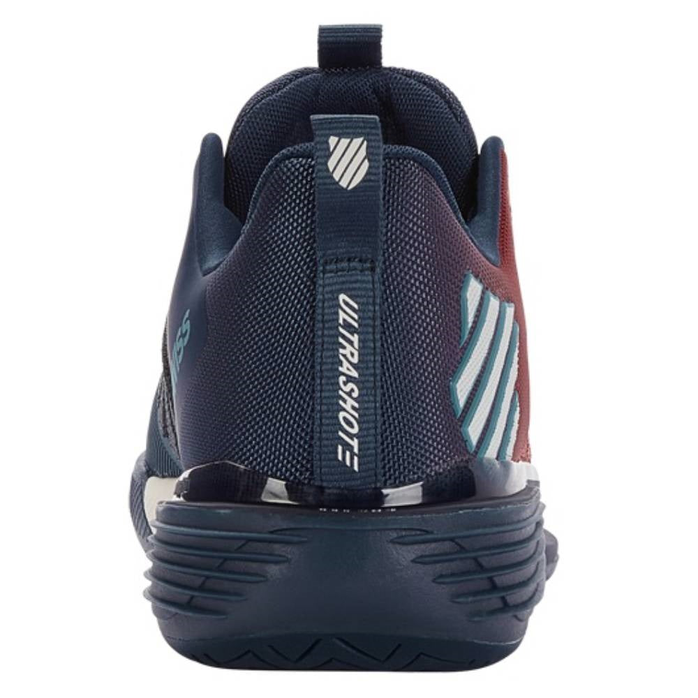 K Swiss Ultrashot 3 Men's Tennis Shoes - Red & Blue | Lightweight Performance Court Shoes for Men | Perfect for Tennis, Pickleball & Casual Wear