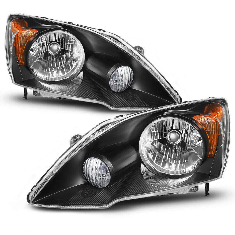 XEMRVGU Black Left & Right Side Headlights Compatible with 2007-2011 Models - Perfect for 08 10 Replacement & Night Driving Safety