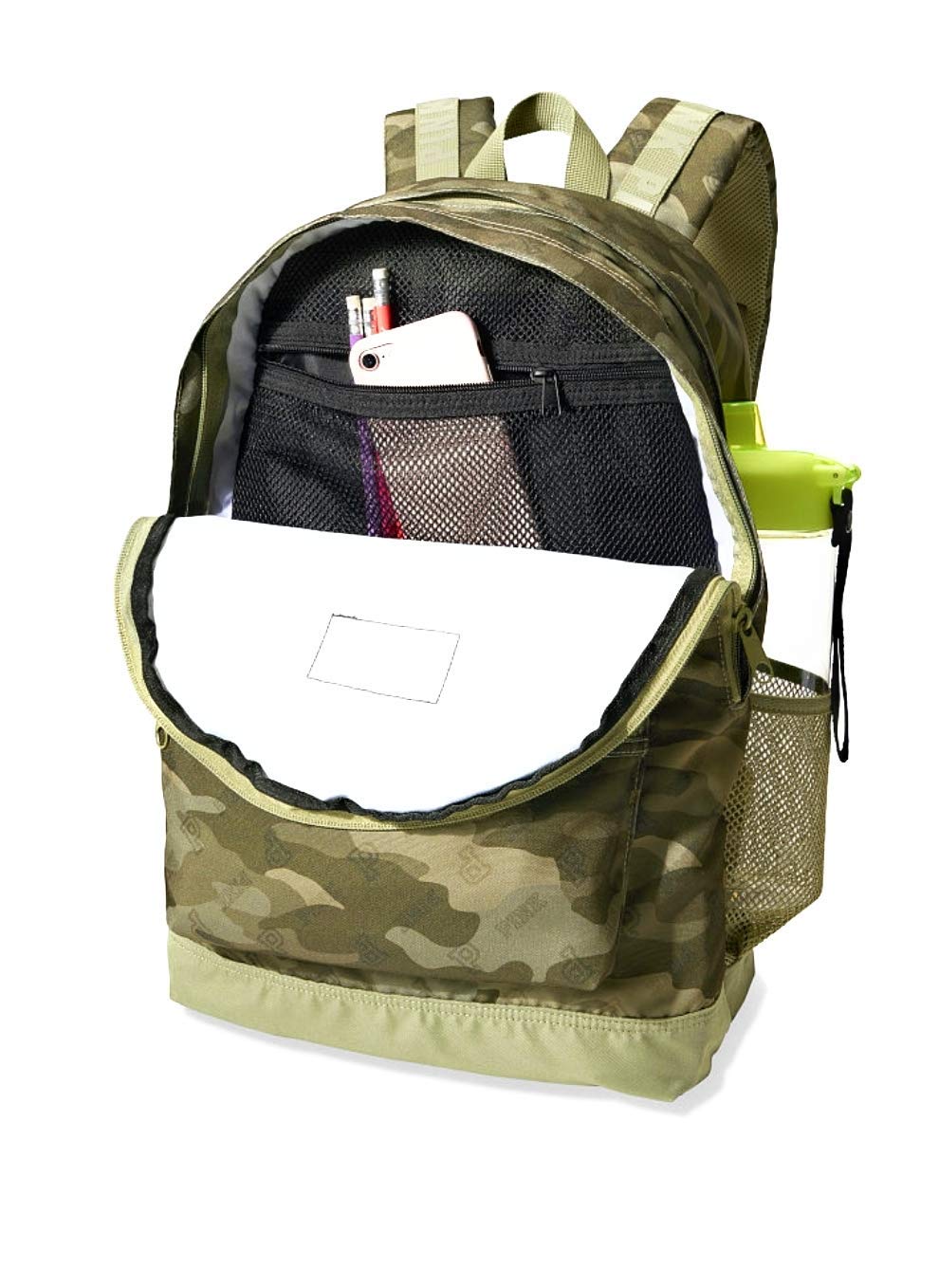 Victoria Secret PINK Camouflage Print Campus Backpack for Women - Stylish College Backpack for School, Travel & Everyday Use