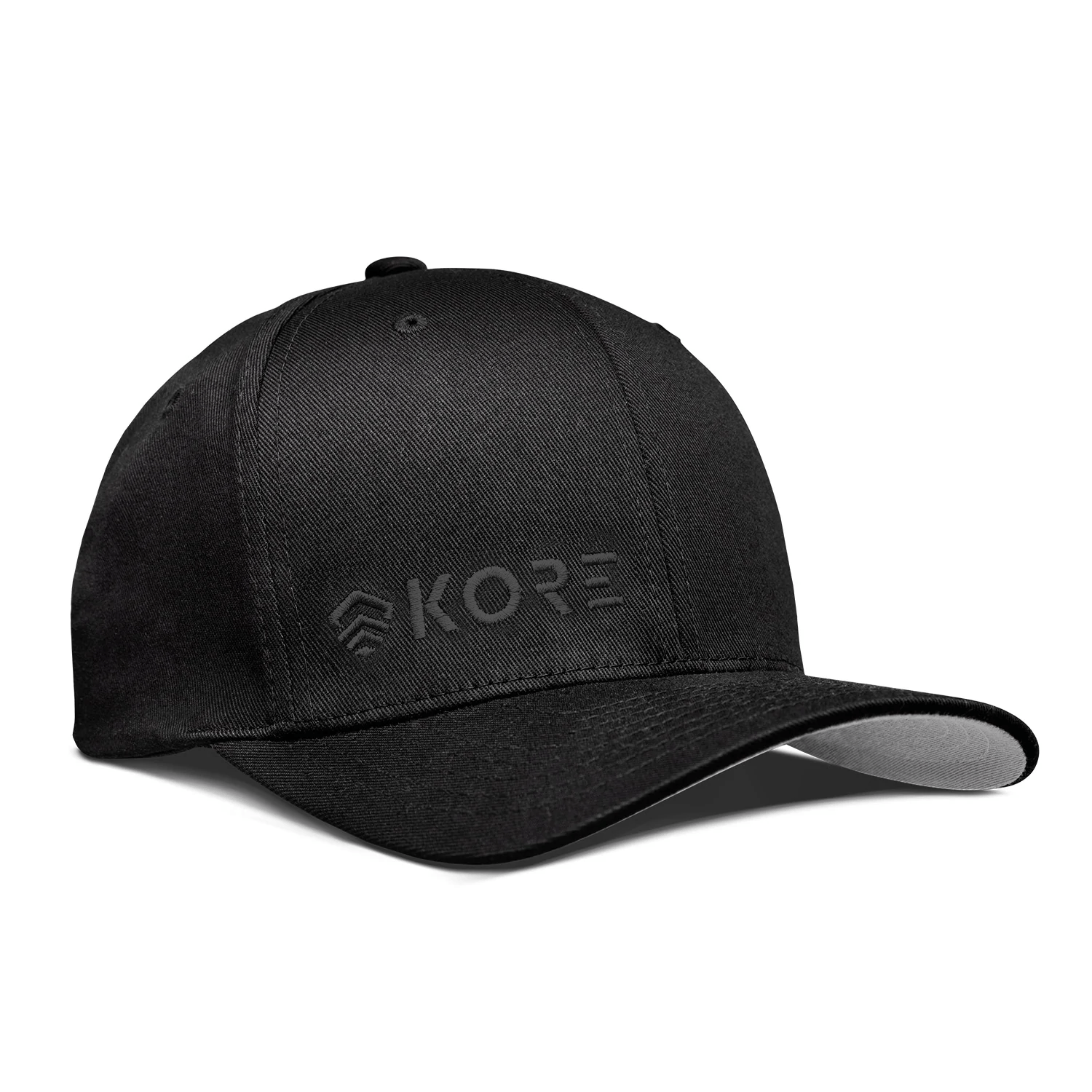 KORE FLEXFIT HAT - Black on Black Adjustable Baseball Cap for Men & Women | Perfect for Sports, Outdoor Activities & Casual Wear