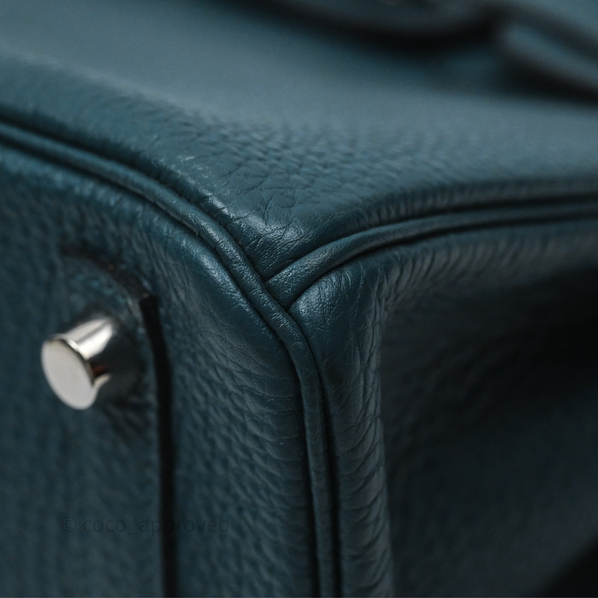 Luxury Hermès Birkin 25 Handbag - Vert Bosphore W0 / Bleu Océan Z7 Togo Leather with Palladium Hardware | Perfect for Work, Travel & Special Occasions