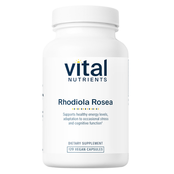 Vital Nutrients Rhodiola Rosea 3% Standardized Extract Supplement - 60 Vegan Capsules for Stress Relief, Energy & Focus - Natural Adaptogen for Workout Recovery & Mental Clarity