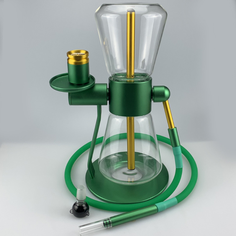 360° Rotating Gravity Bong - Sandglass Design Glass Water Pipe for Smooth Hookah Experience | Perfect for Home Parties, Relaxation & Social Gatherings