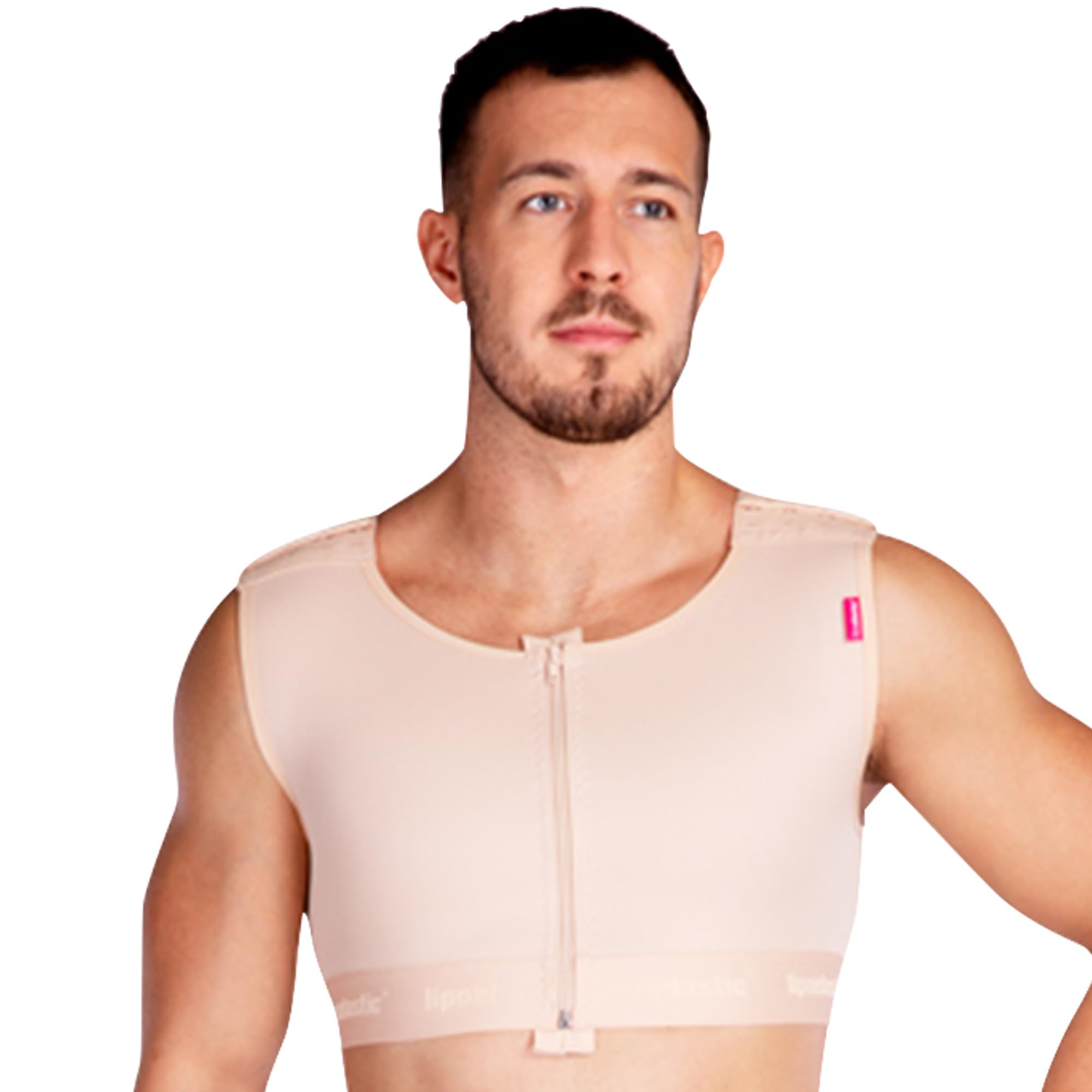 LIPOELASTIC MTmS Comfort - Gynecomastia Compression Vest for Men, Post-Surgery & Daily Wear, Breathable & Supportive Chest Binder for Workouts, Gym & Everyday Activities