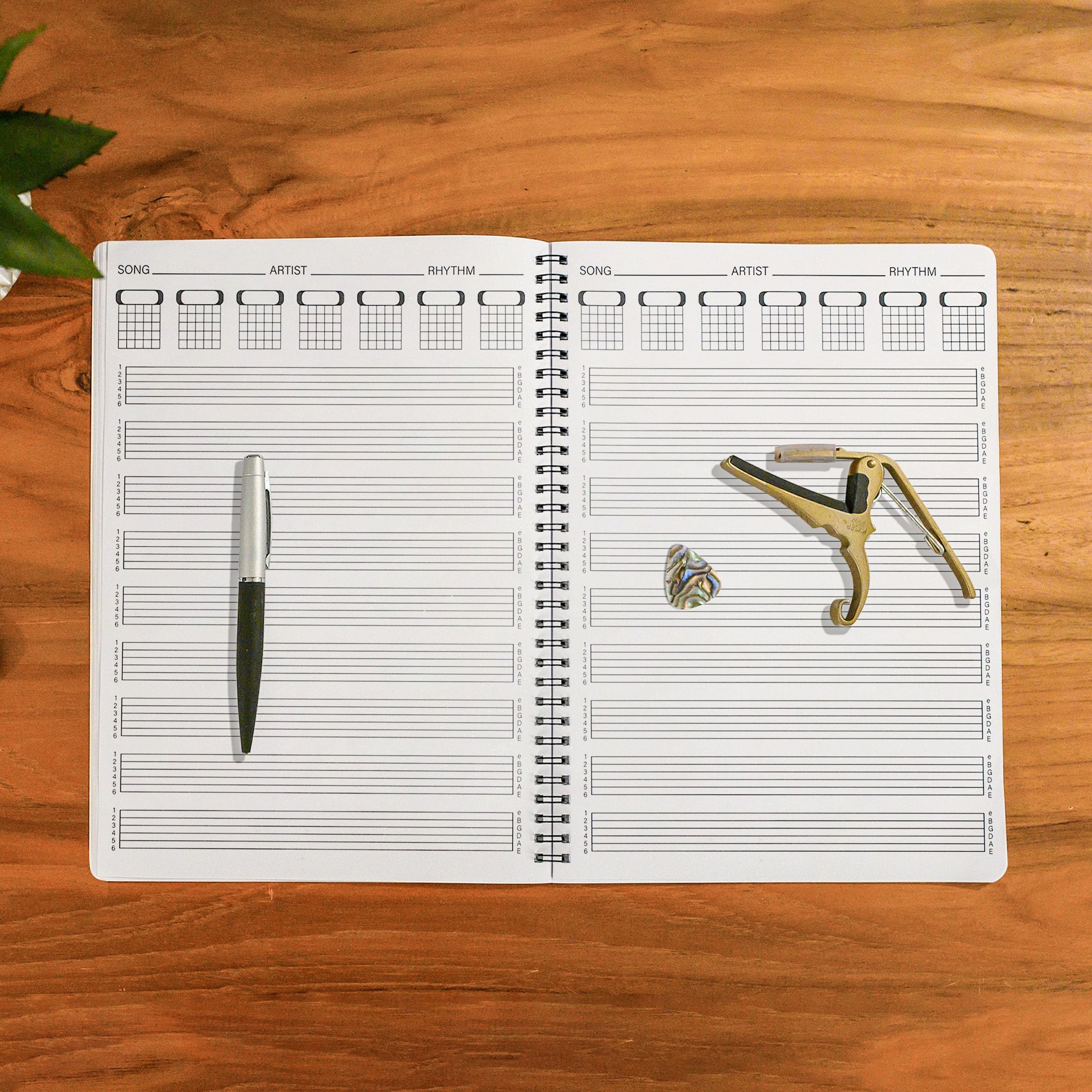 Blank Guitar Tablature Notebook for Songwriting & Music Composition - 11.2 x 8.3 Inch Paperback Music Journal | Perfect for Recording Songs, Creating Lyrics & Guitar Practice