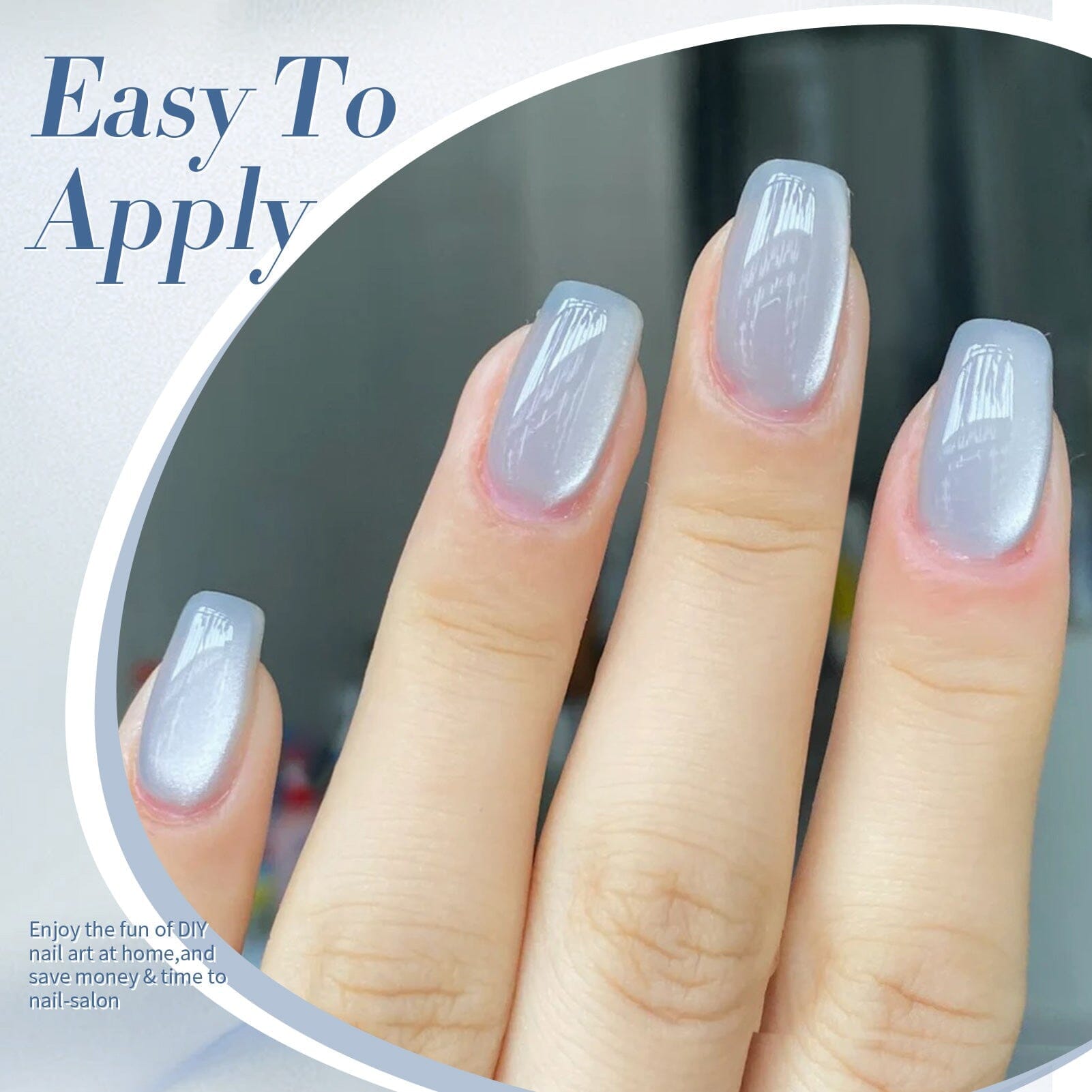 Blue Moonlight Cat Magnetic Gel - 15ml Nail Polish for Long-Lasting Shine & Durability - Perfect for Nail Art, Manicures & Special Occasions