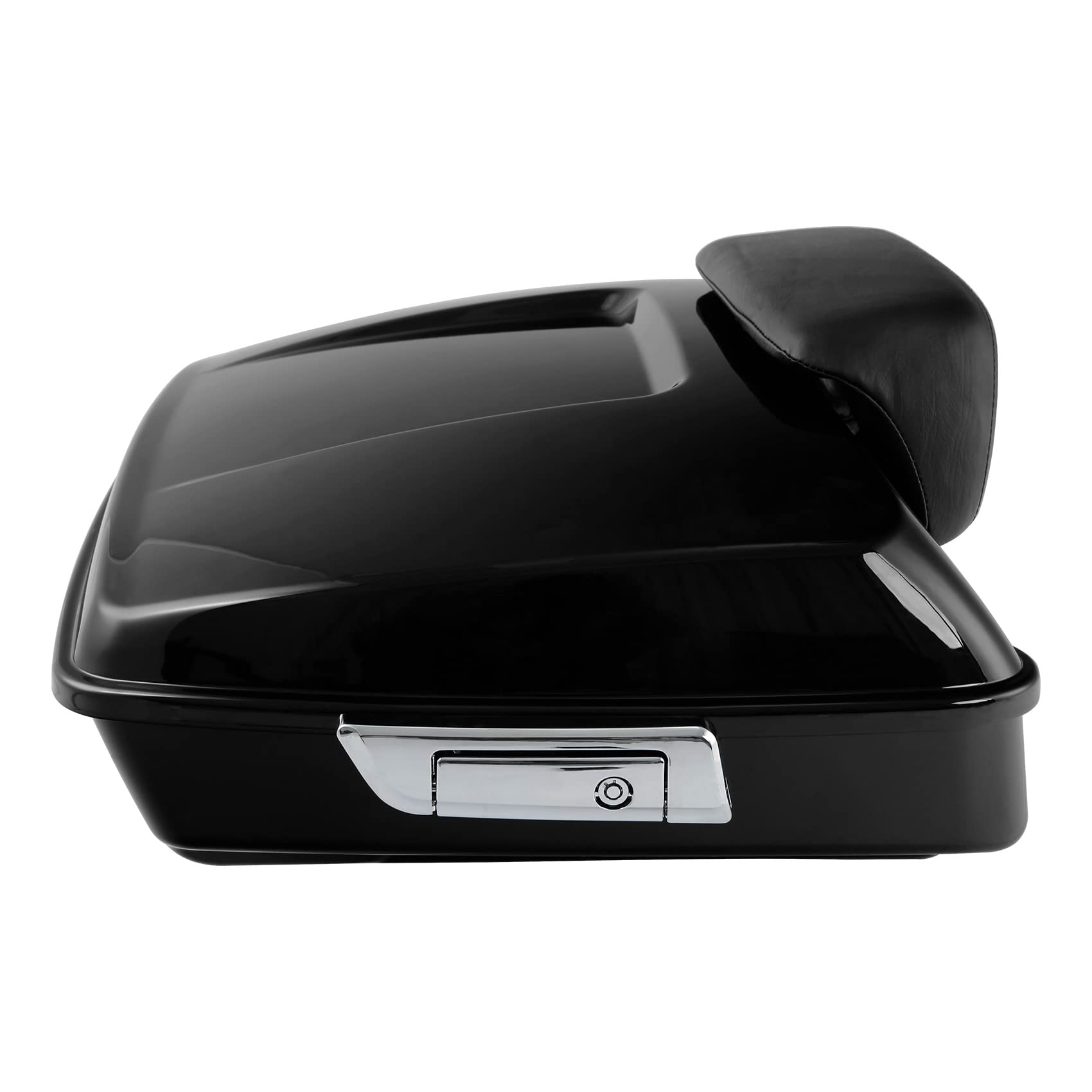 Premium Green-L Chopped Tour Pack Trunk with Black Latch Backrest Pad - Compatible with Harley Road King, Street Glide & Electra Glide (2014-2025 Touring Models) - Perfect for Long-Distance Rides & Motorcycle Camping