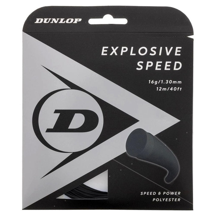 Dunlop Explosive Speed Tennis Strings - High-Performance Polyester Strings for Power & Spin | Perfect for Competitive Play & Tournament Matches