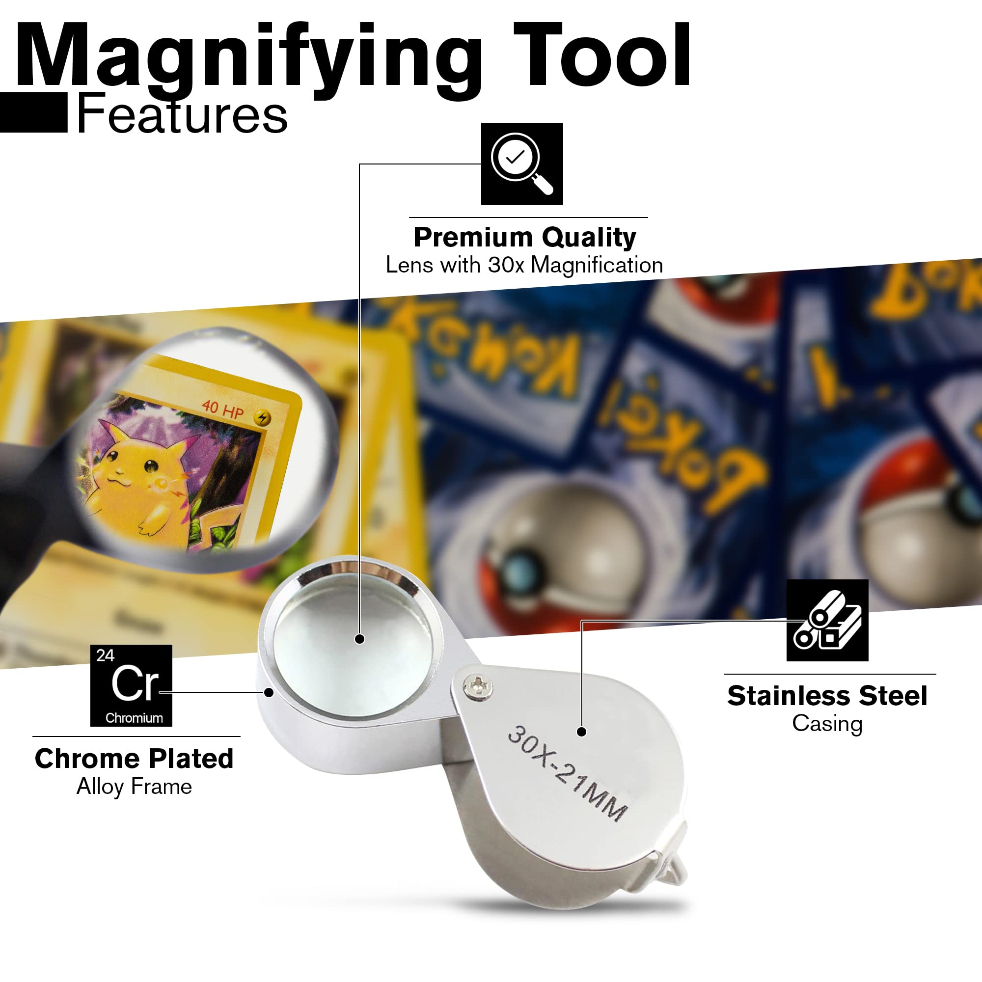 Pokemon Card Grading Centering Tool Set - Professional TCG Submission Pre-Inspection Kit for PSA/BGS Certification | Perfect for Collectors, Sellers & Tournament Players