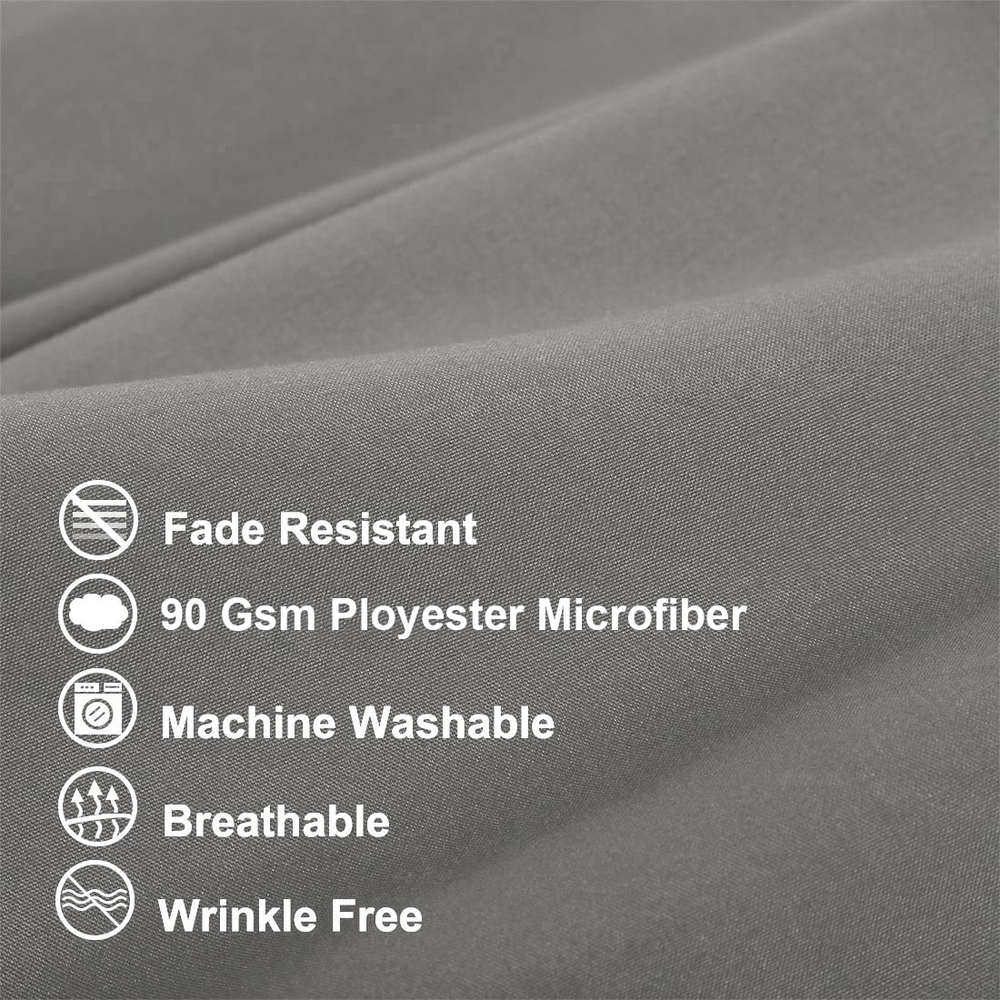 uxcell Set of 2 Soft Microfiber Body Pillow Covers 20x48 Inches, Grey - Breathable & Hypoallergenic Pillowcases for Adults, Perfect for Pregnancy Support, Back Pain Relief & Comfortable Sleep