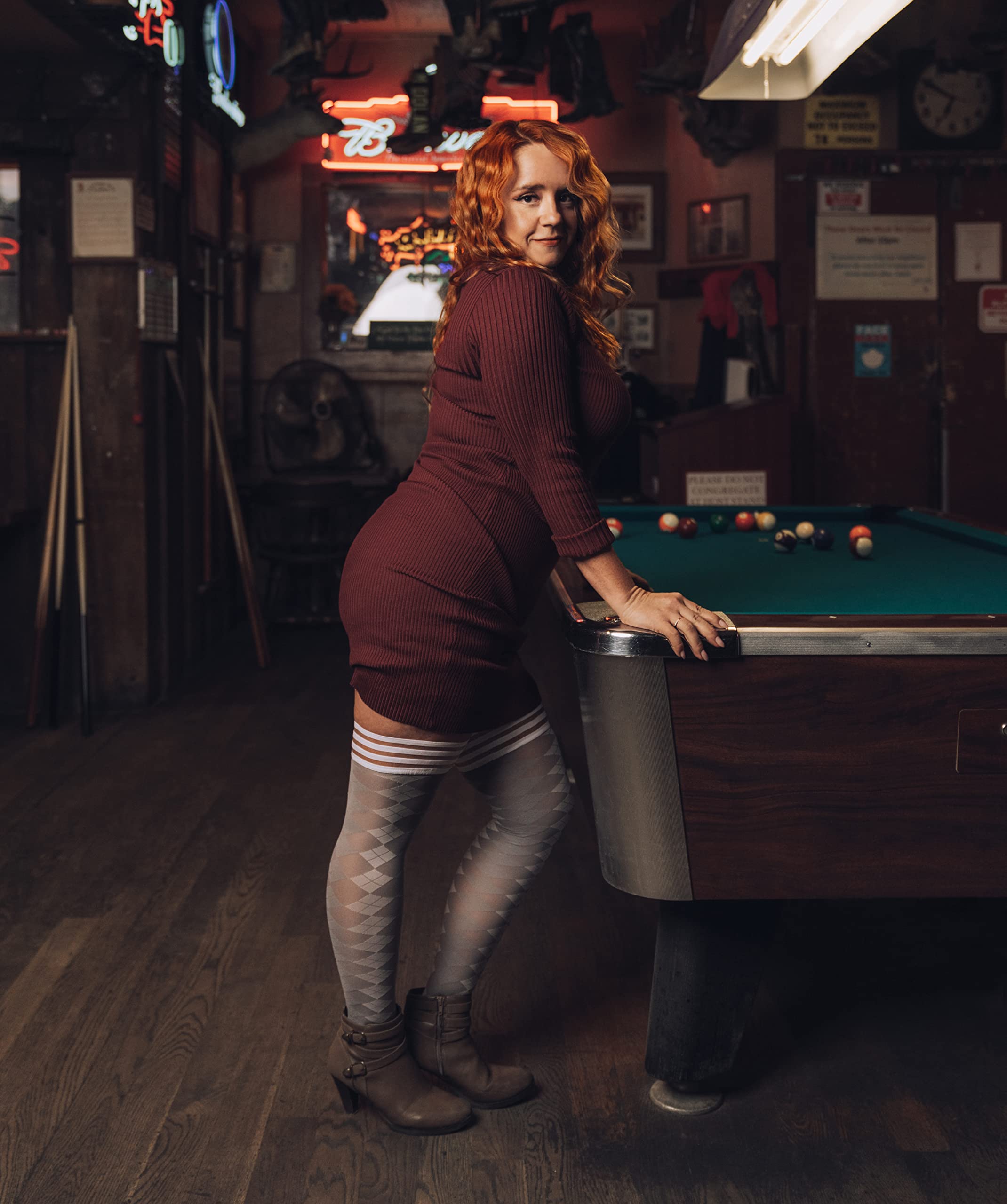 Kix'ies Thigh High Stockings for Women - No Slip Grip Stay Up Thigh Bands, Sexy Lingerie & Hosiery (Grey Argyle | 1346D) | Perfect for Date Nights, Office Wear & Special Occasions