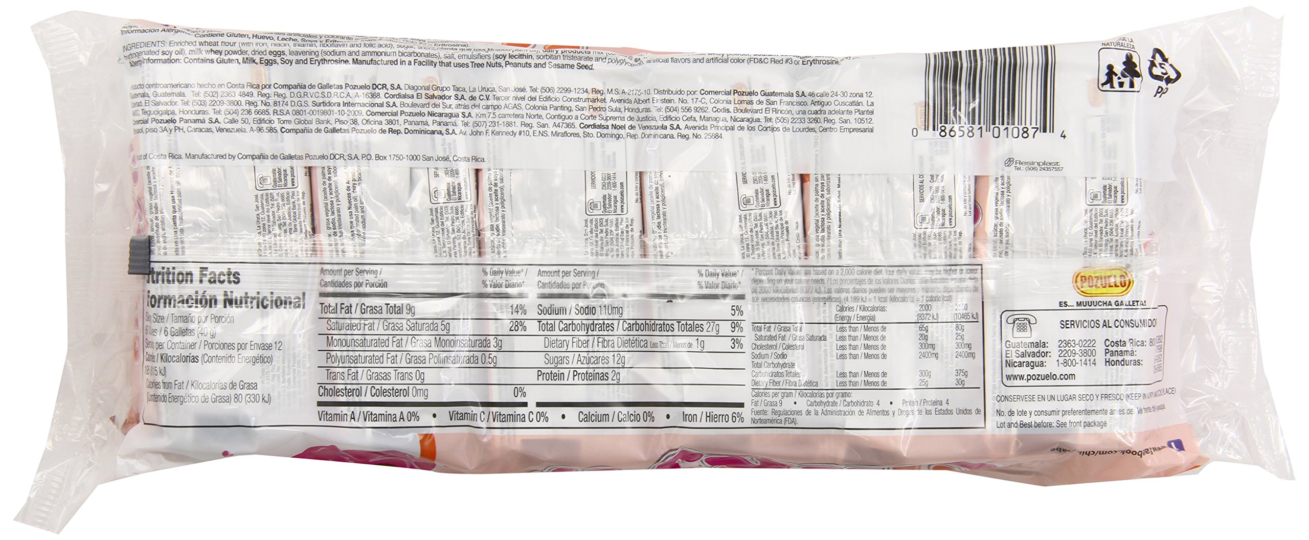 Pozuelo Chiky Strawberry Cookies - 16.9 Oz (Pack of 16) | Delicious Strawberry-Flavored Biscuits for Snacking, Lunch Boxes & Tea Time Treats