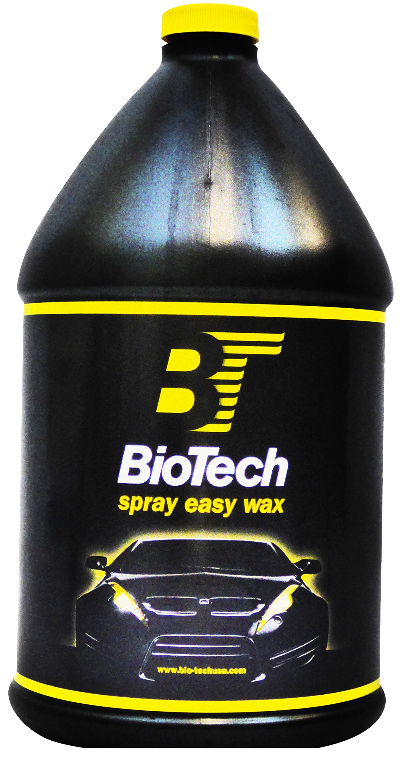 BioTech Spray Easy Wax - Quick Car Wax Spray & Wipe with 1-2 Month Protection | Water Beading & Long Lasting Shine | 128oz Detailing Wax for Cars, Trucks & Motorcycles | Perfect for Quick Touch-Ups Between Full Washes