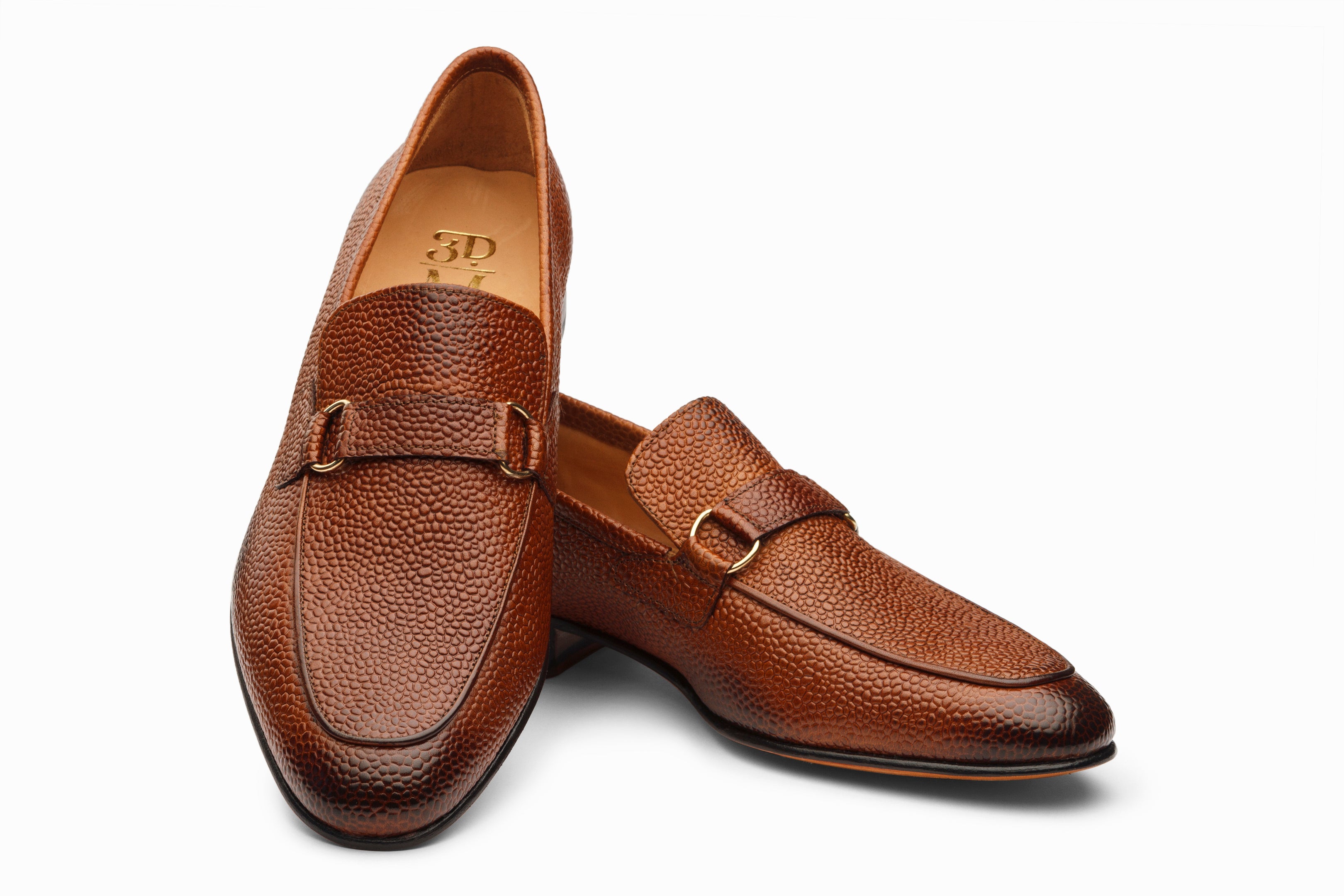 Premium Lorenzo Leather Loafers for Men - Cedar Grain Genuine Leather Slip-On Dress Shoes - Comfortable & Stylish for Office, Business Casual & Formal Occasions