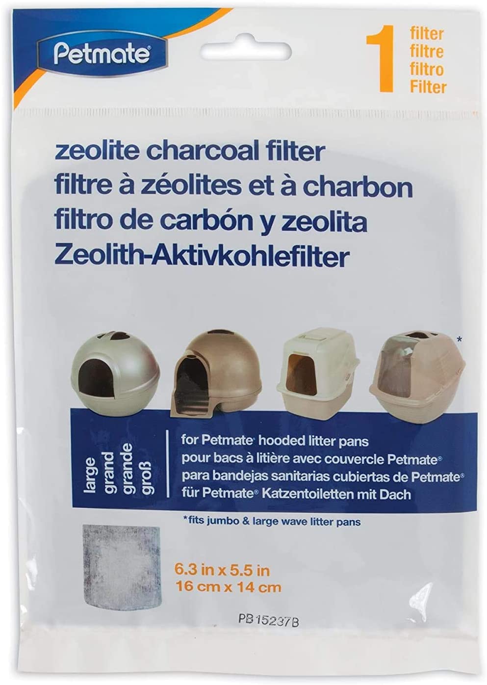 Premium Zeolite Odor Control Filter for Hooded Cat Litter Box - Eliminates Ammonia & Bad Smells - Perfect for Small Spaces & Multi-Cat Homes