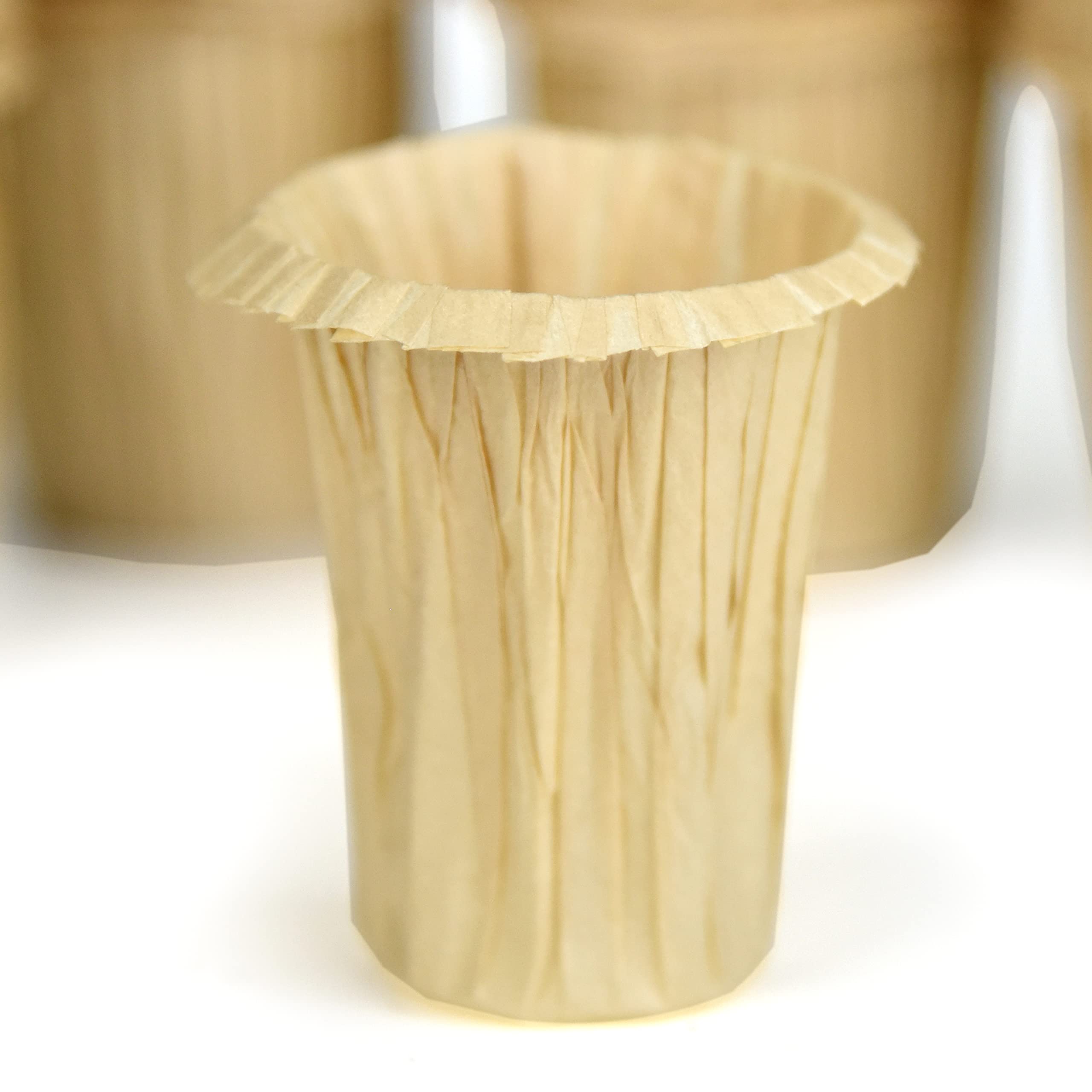 Delibru Unbleached 100% Compostable Paper Coffee Filters - 100 Count Box, Fits All Reusable Carafes & Coffee Makers | Eco-Friendly Disposable Filters for Home Brewing, Office Use & Camping